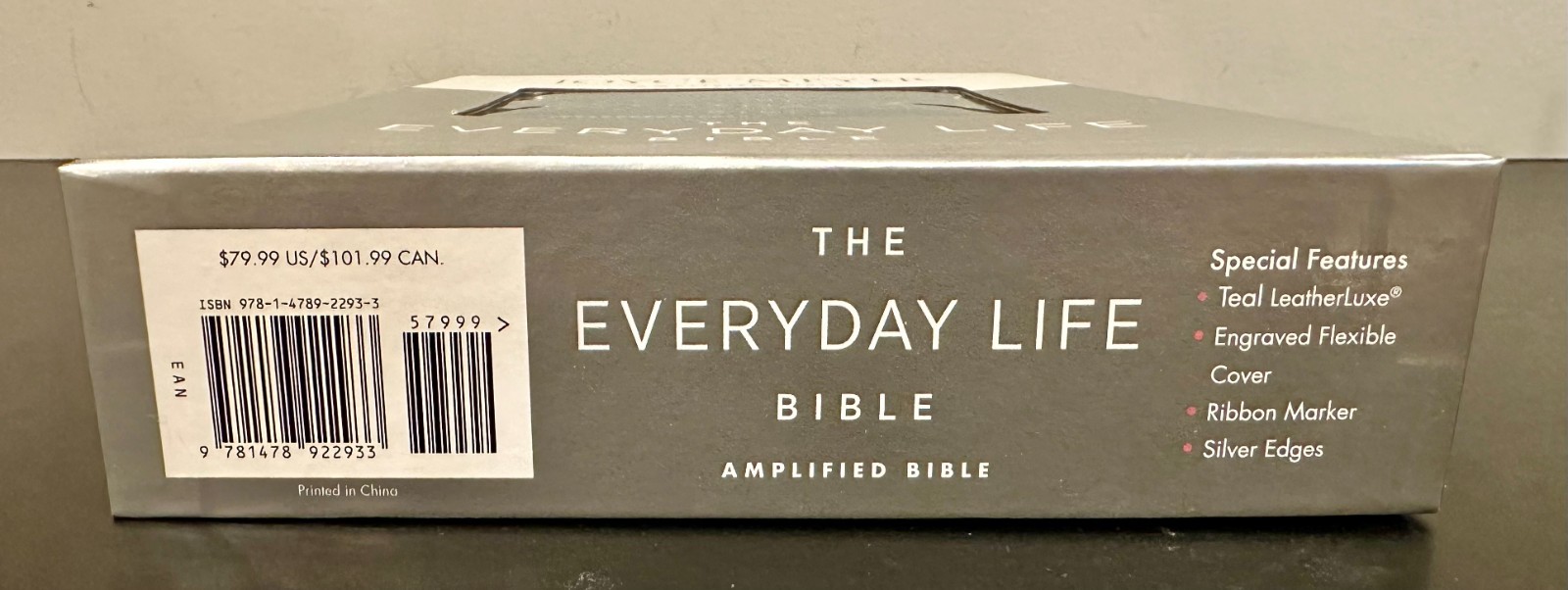 The Everyday Life Bible Teal LeatherLuxe Amplified Bible Joyce Meyer w/ Box