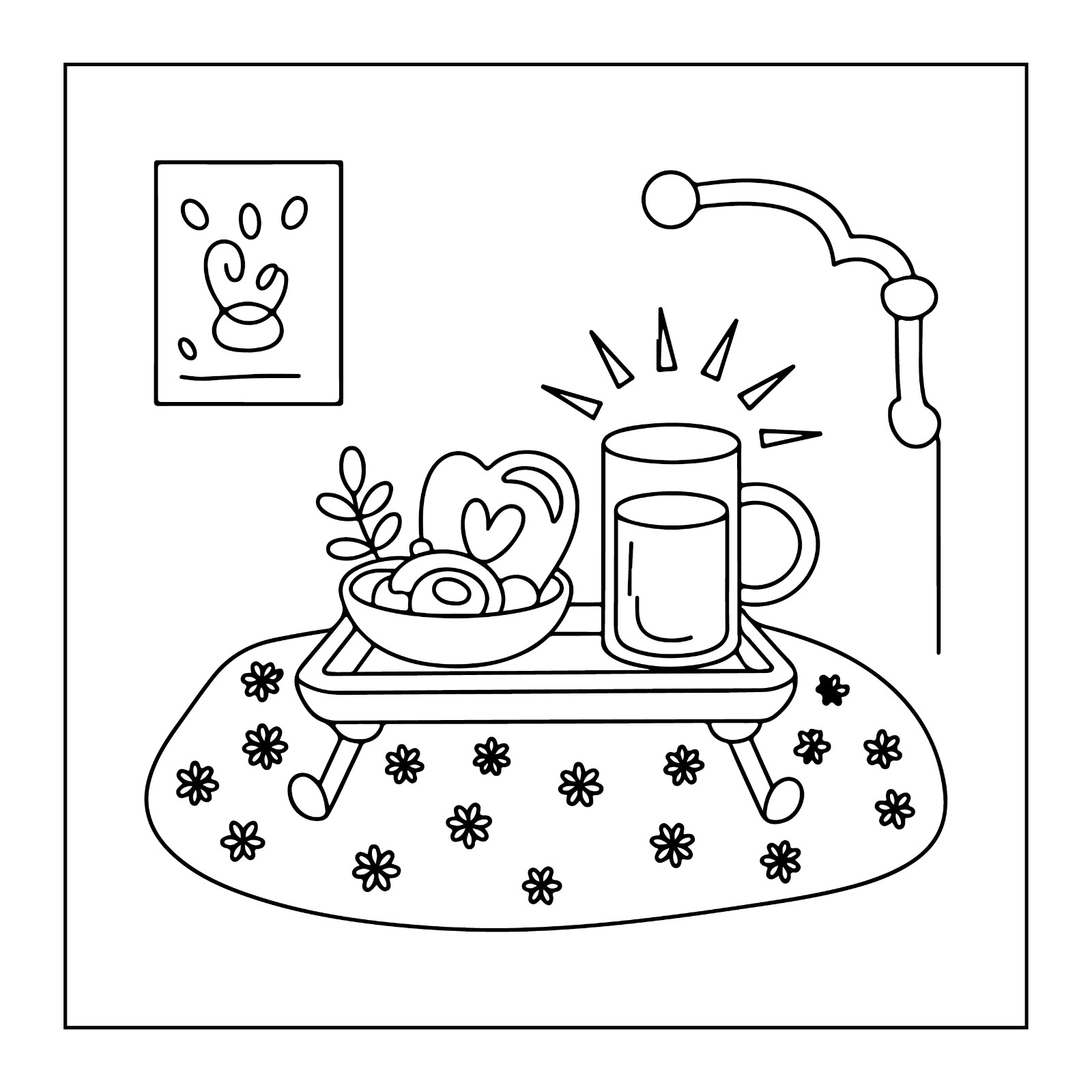 Cozy spaces coloring book
