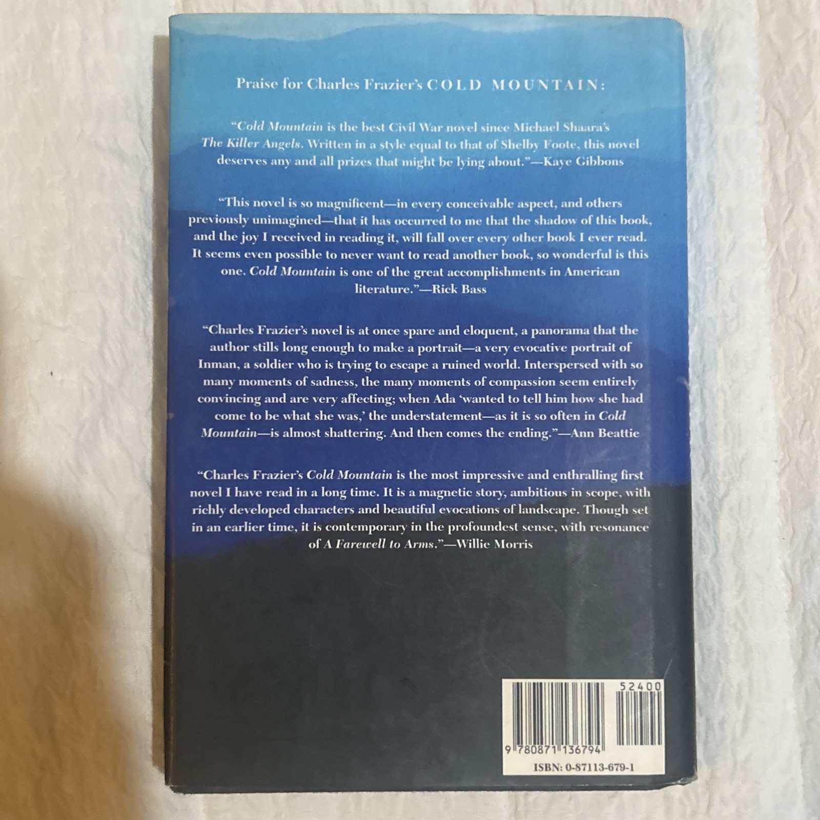 Cold Mountain Charles Frazier 1st Edition 1st Printing First State Hardcover