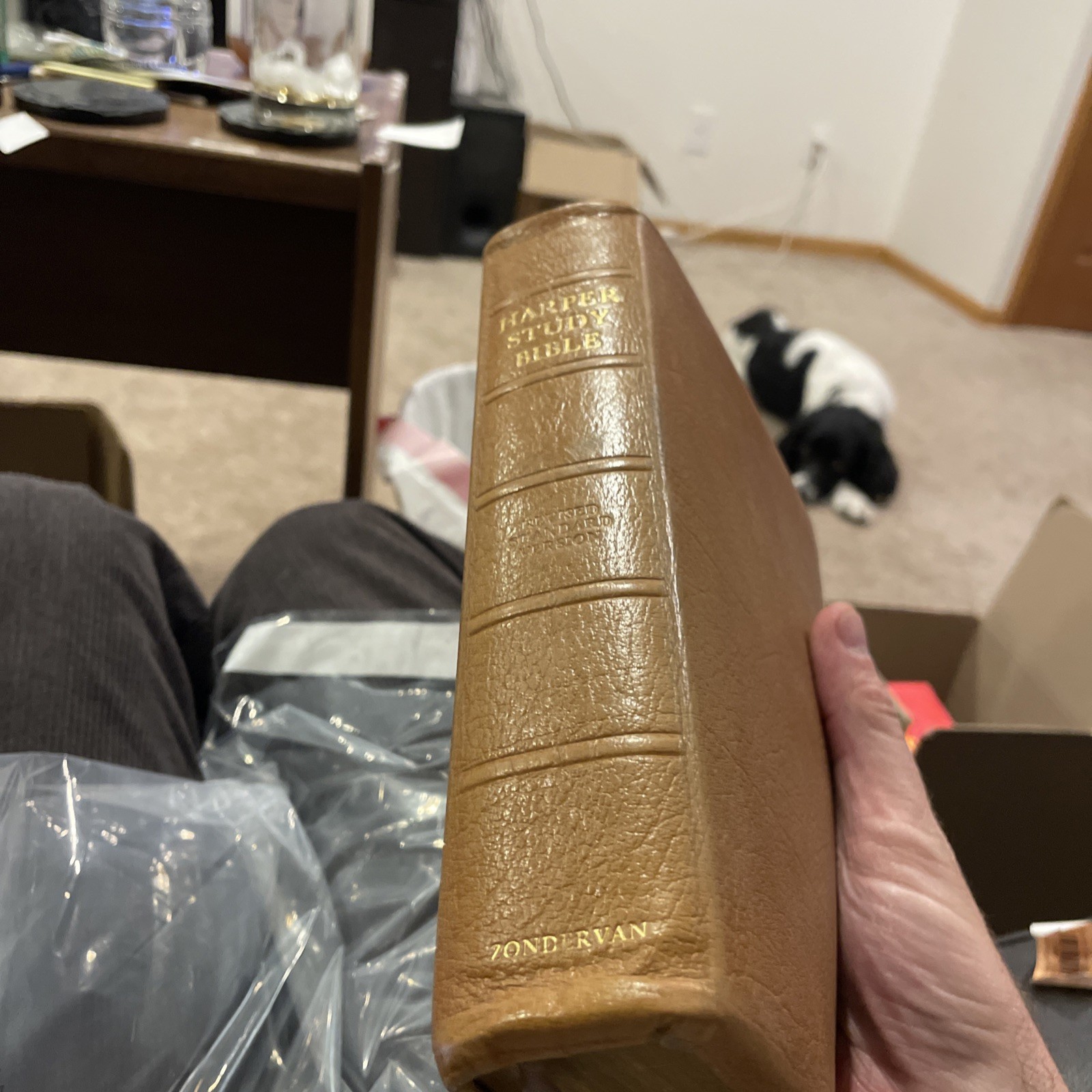 Harper Study Bible, RSV Tan Genuine Top Grain Leather