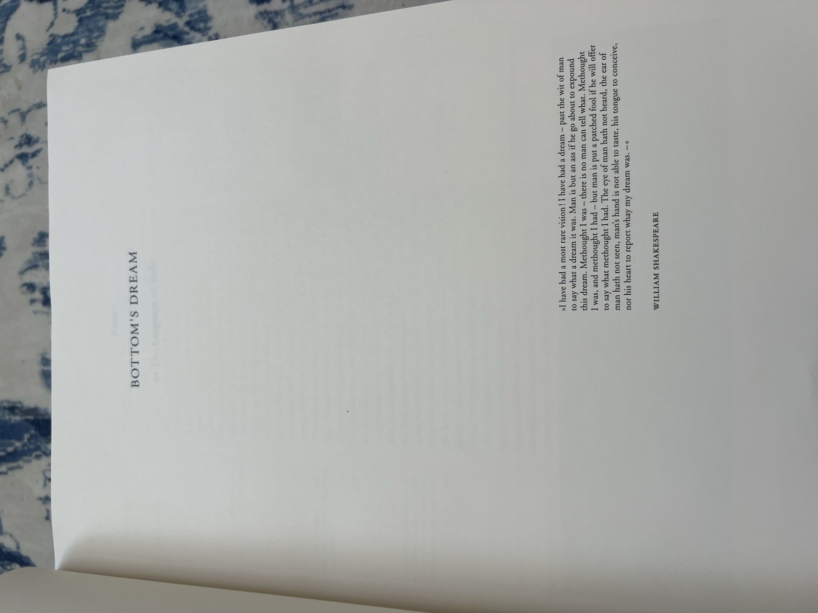 Arno Schmidt Bottom’s Dream, Translated by John E. Woods, Published by Dalkey