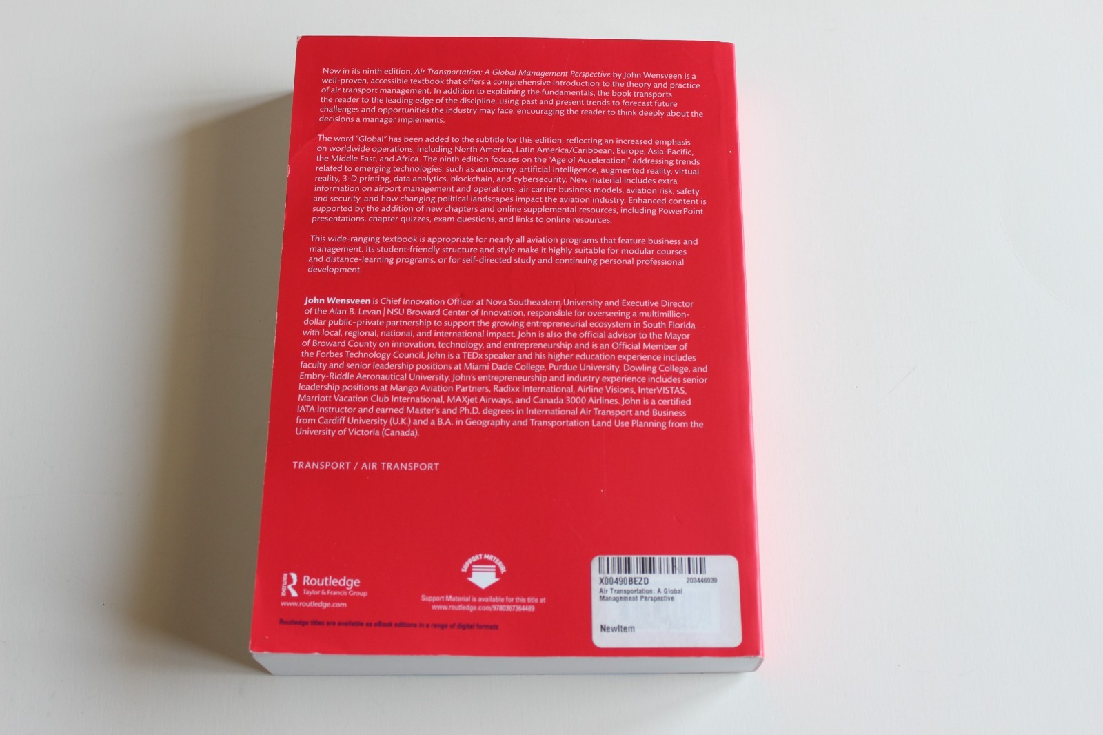 Air Transportation A Global Management Perspective 9th Ed John Wensveen PB 2023