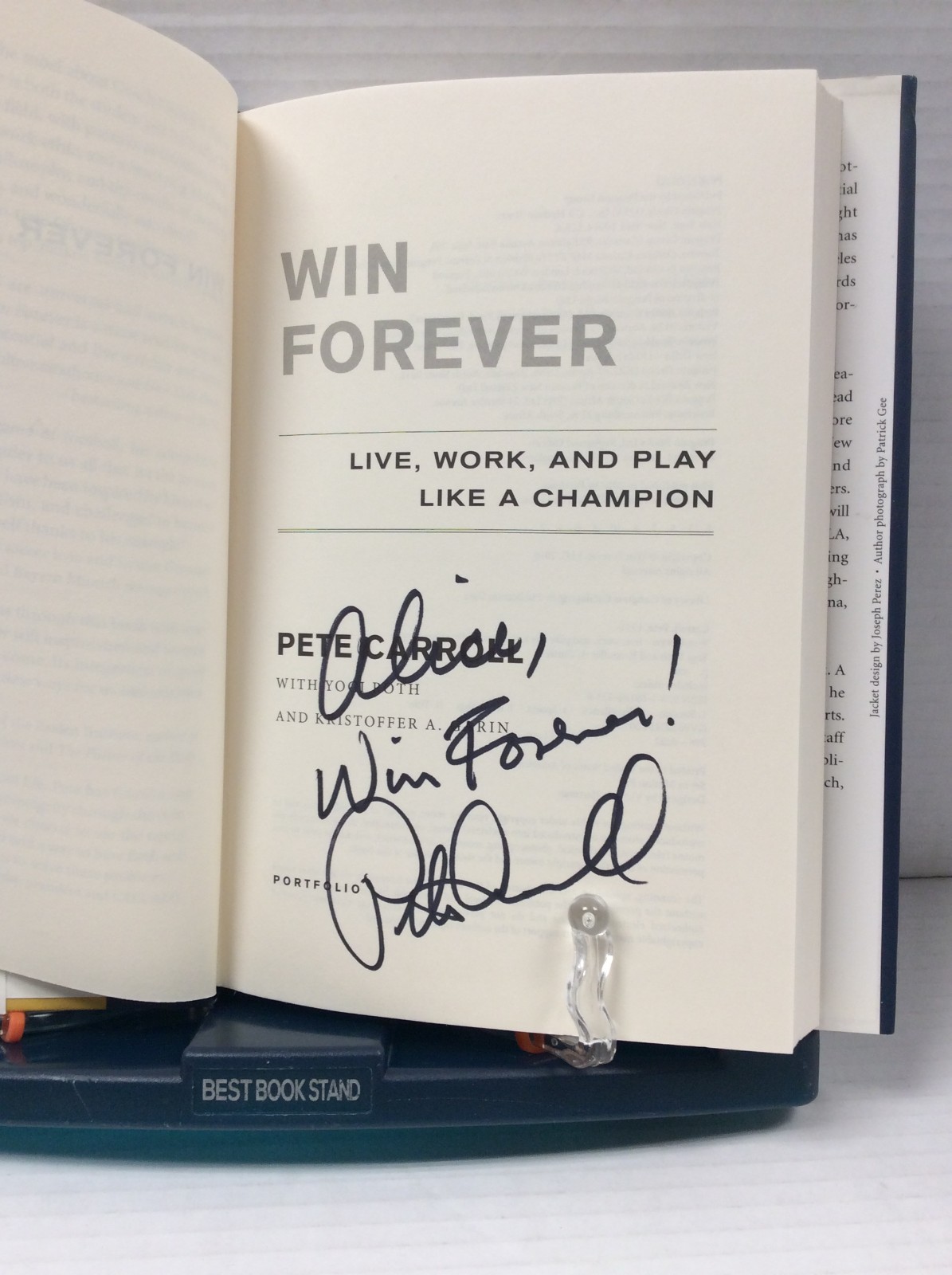 Win Forever Pete Carroll Signed HC