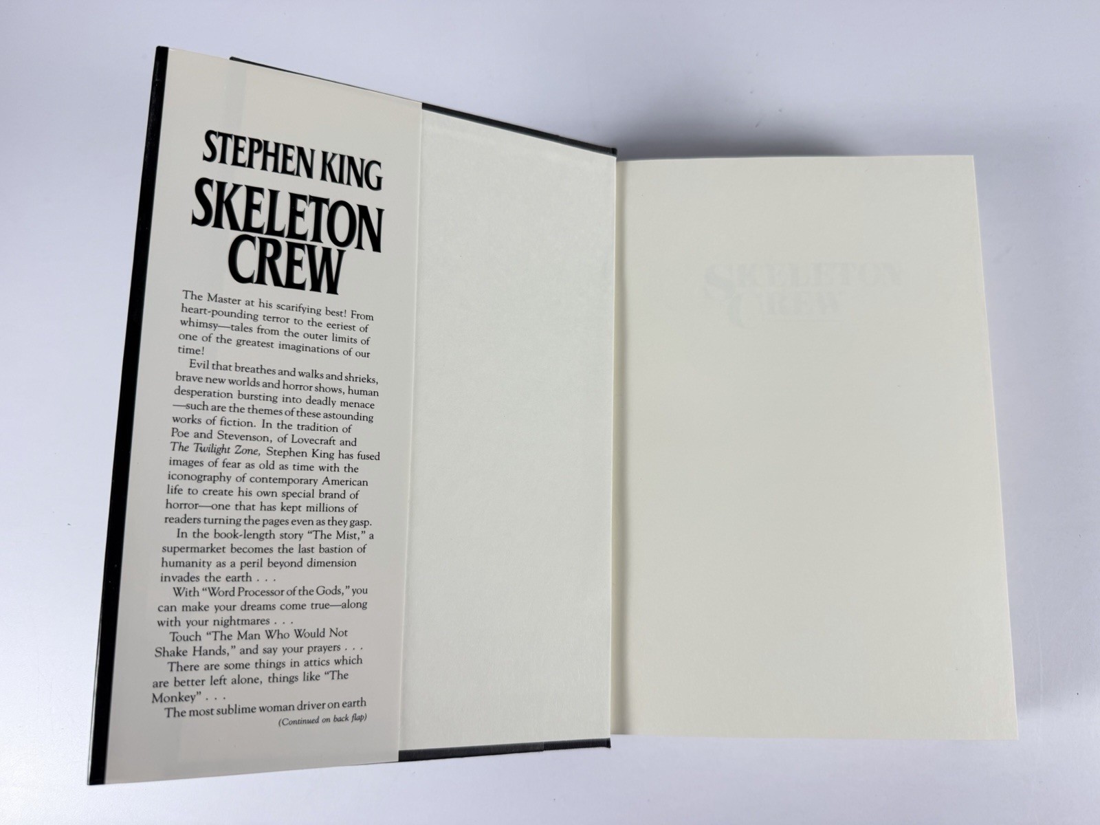 Skeleton Crew (Hardcover) by Stephen King – 1985 Putnam