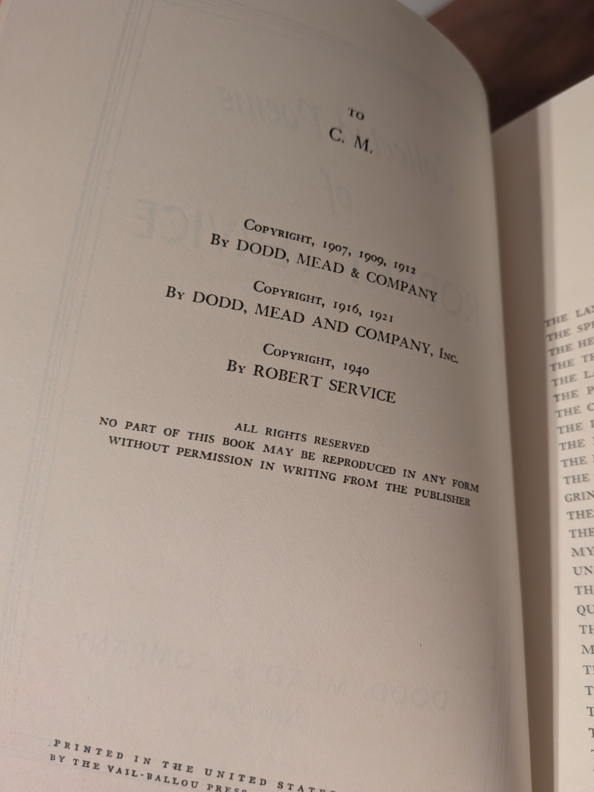 Collected Poems – Robert Service – 1940 HC/DJ – Dodd Mead – Yukon Poetry Classic
