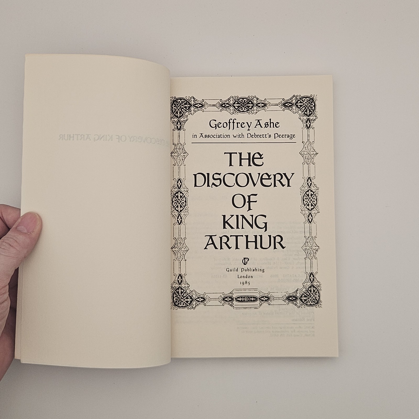 The Discovery of King Arthur Geoffrey Ashe 1985 Paperback Anchor Press