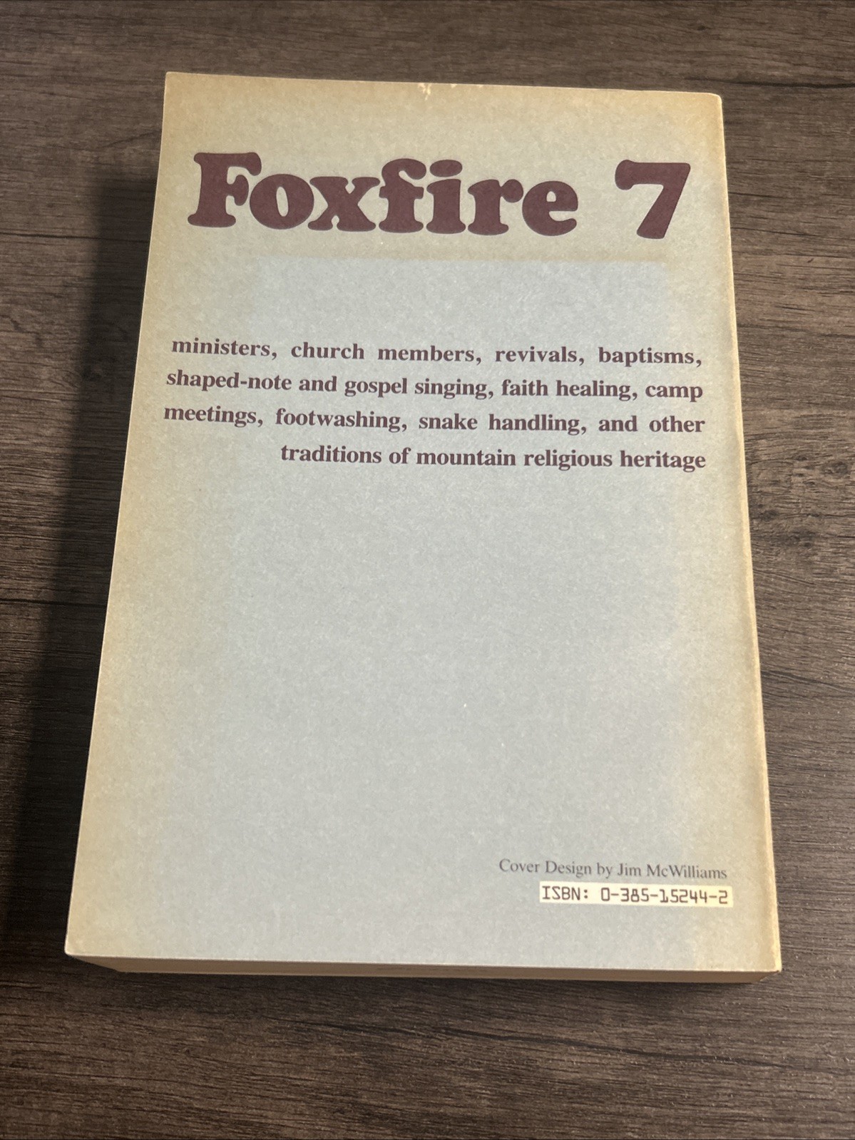 Foxfire 7 Hardcover 1982 Anchor Press Doubleday DJ Appalachian Religion Book