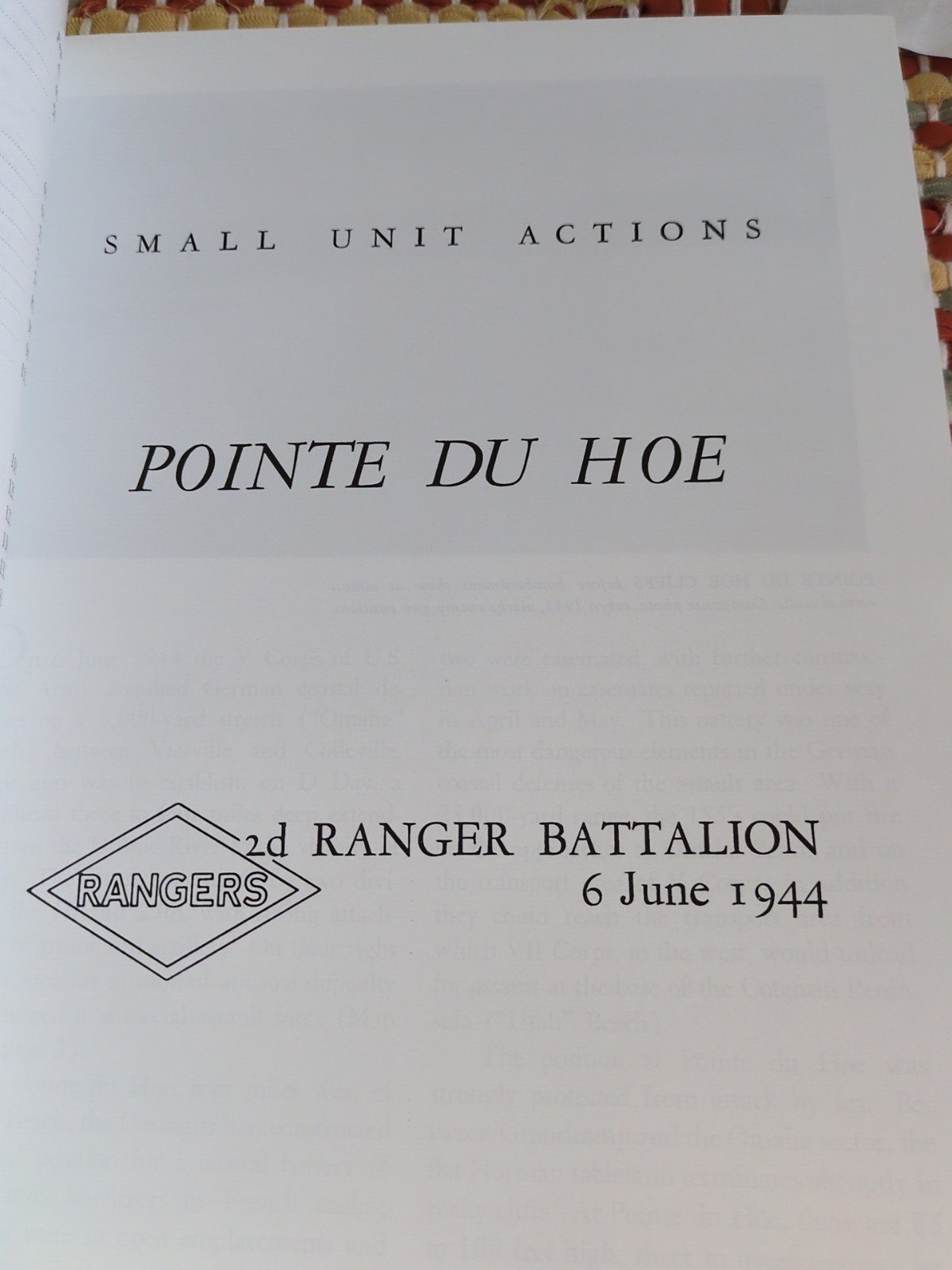 WWII Small Unit Actions 1946 US War Dept Historical Division France Italy Ranger