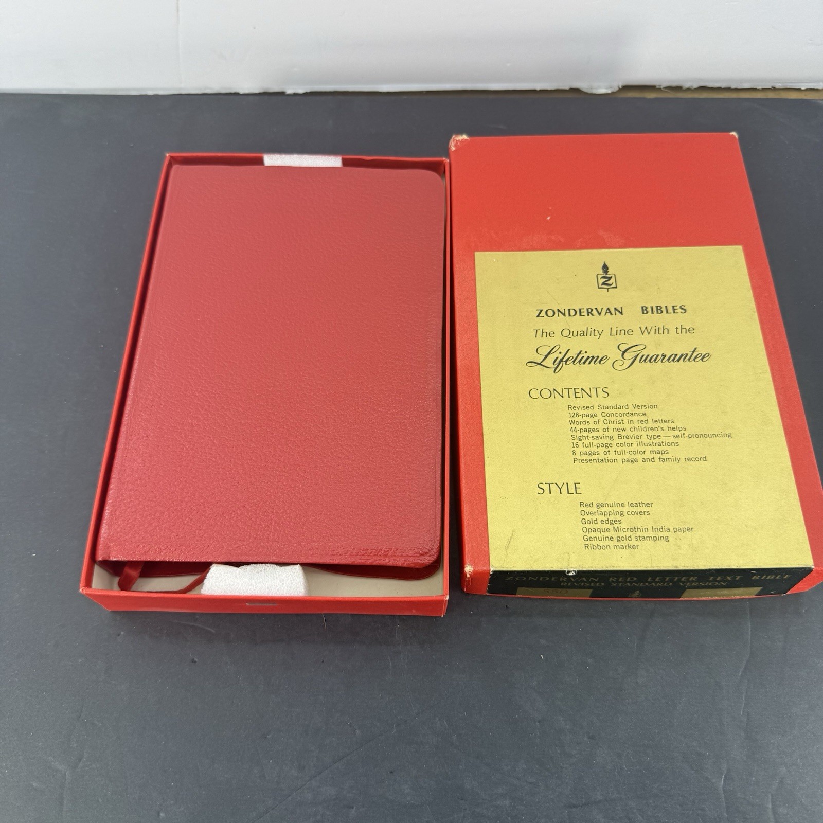 1952 Zondervan Holy Bible Red Letter Text Red Cover With Box