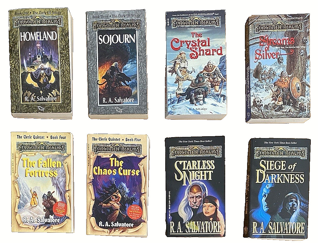 Forgotten Realms Mixed Lot of 8 Different Paperback Books by R.A Salvatore