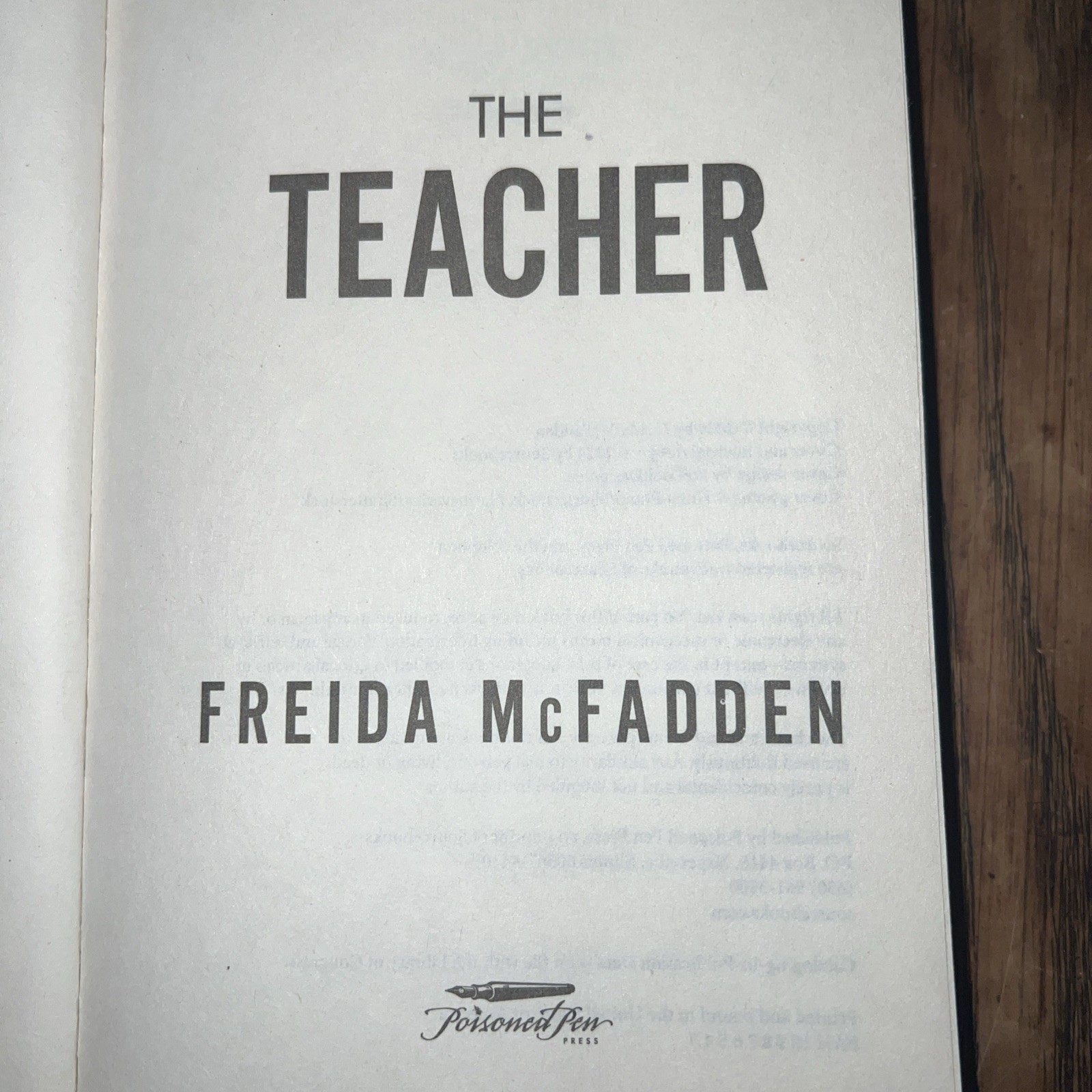 The Teacher – McFadden, Freida Paperback NYS Bear Selling Author