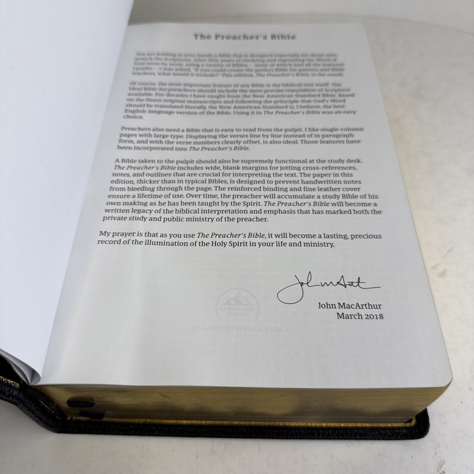 The Preacher’s Bible – NASB – Black Premium Leather – John MacArthur