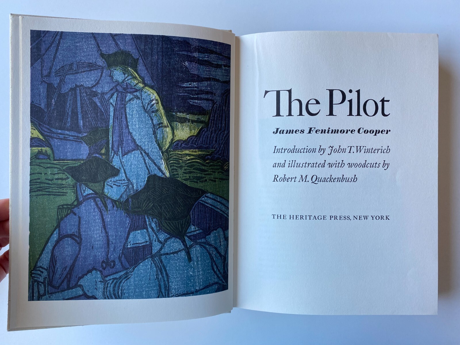 PILOT~James Cooper~ROBERT QUACKENBUSH~Heritage Press~1968 HC W/SLIPCASE~Woodcuts