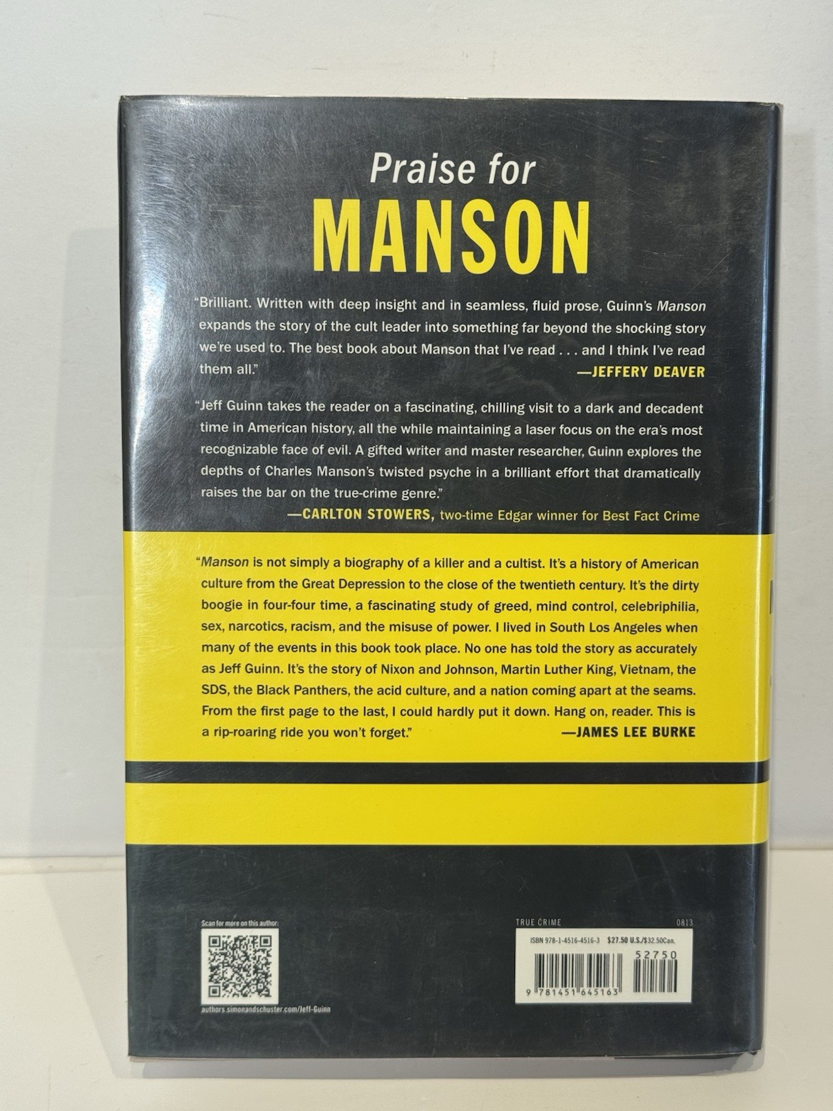 Manson The Life and Times of Charles Manson Jeff Guinn HC 2013 True Crime