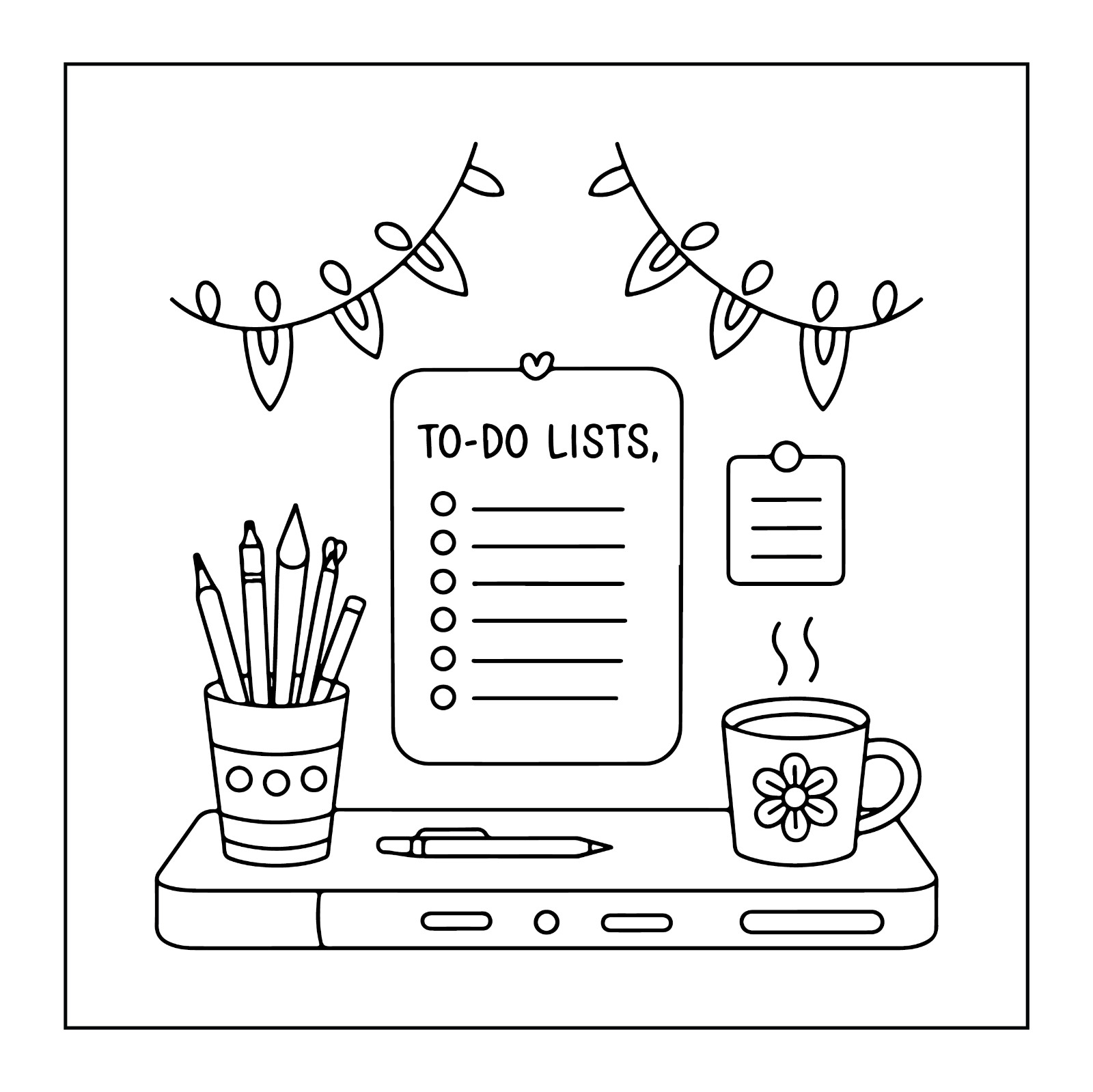 Cozy spaces coloring book