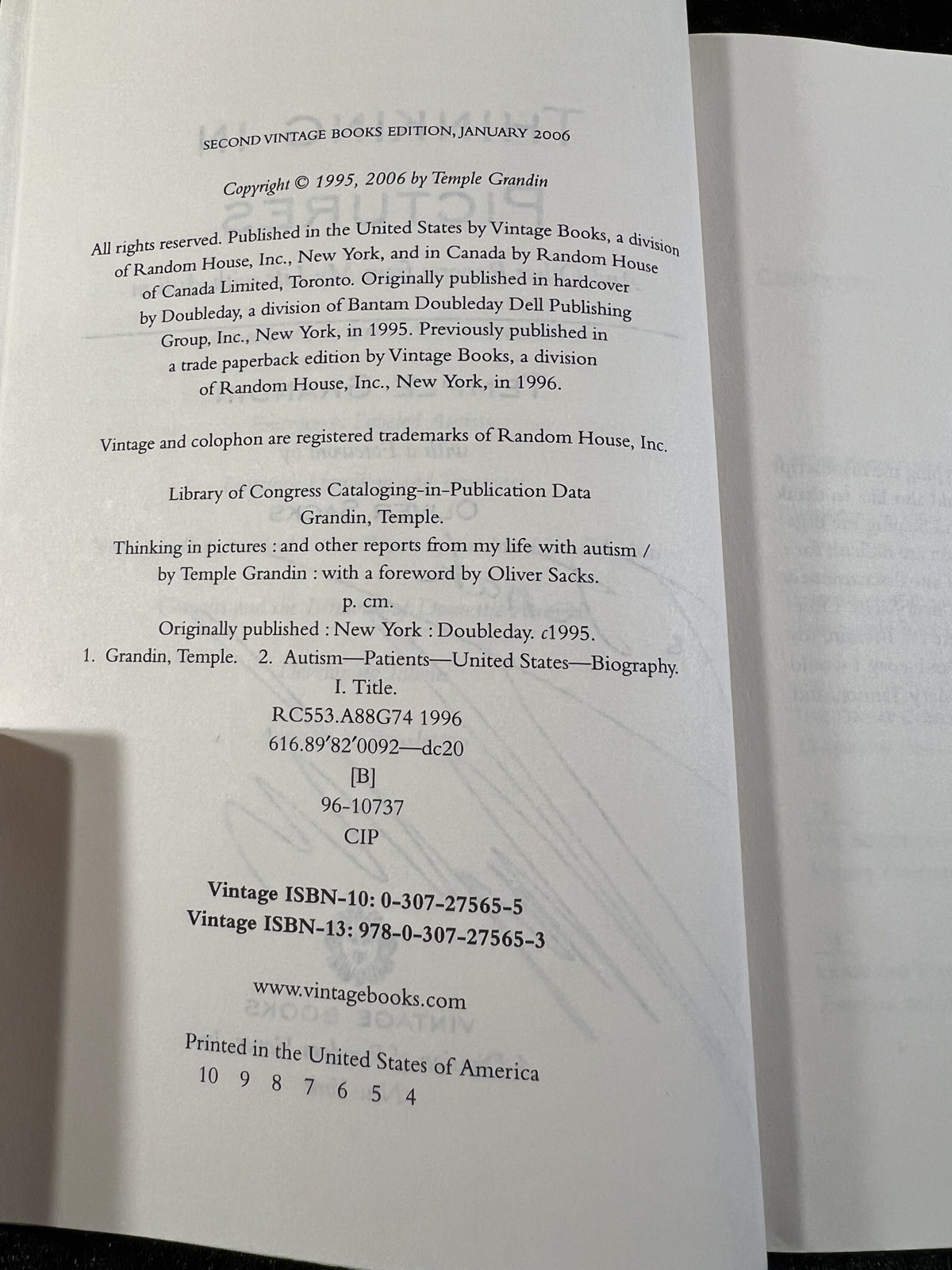SIGNED ‘Thinking in Pictures’ — Temple Grandin (Expanded Edition Softcover)
