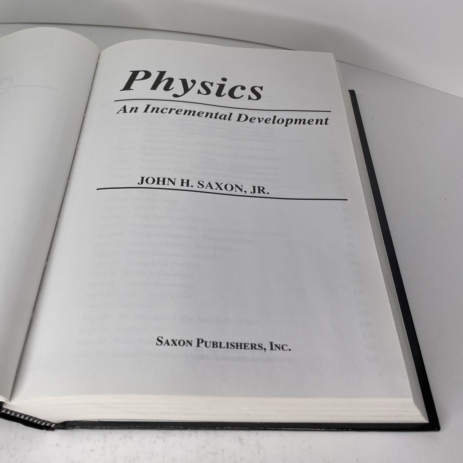 Saxon Physics An Incremental Development Teacher’s Edition 1993 Hardcover- 1st P