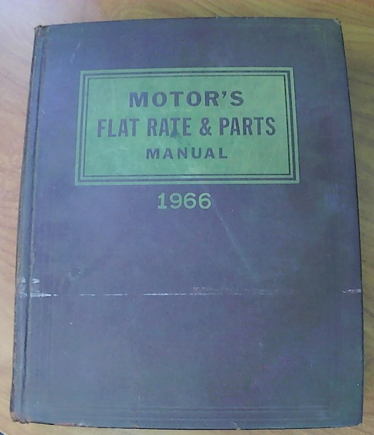 Motor’s Flat Rate & Parts Manual 1966 38TH Edition