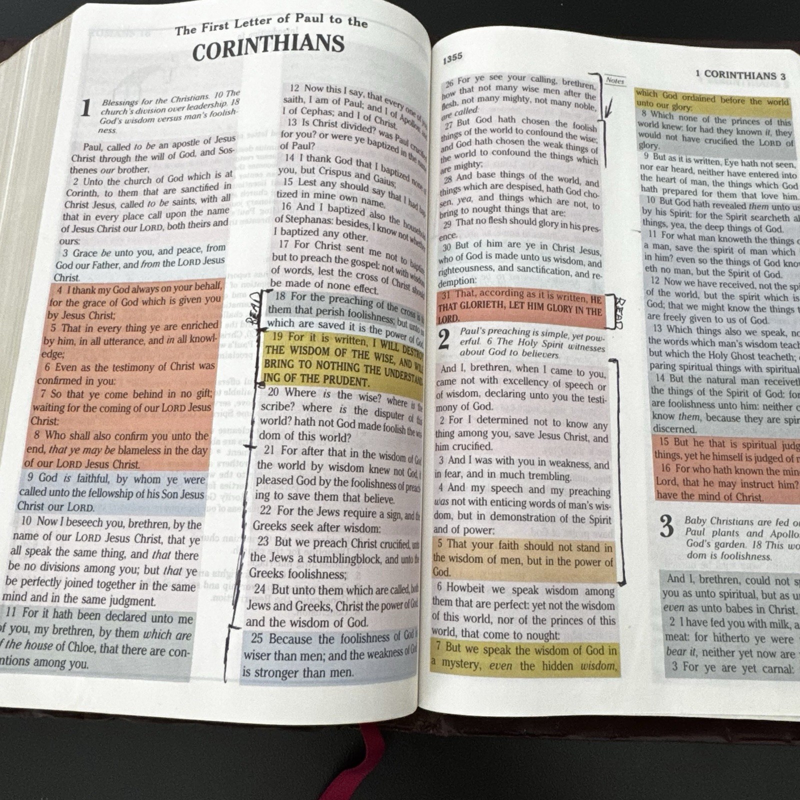 The Rainbow Study Bible, Bold Letter Edition – King James Version 1992 Burgundy