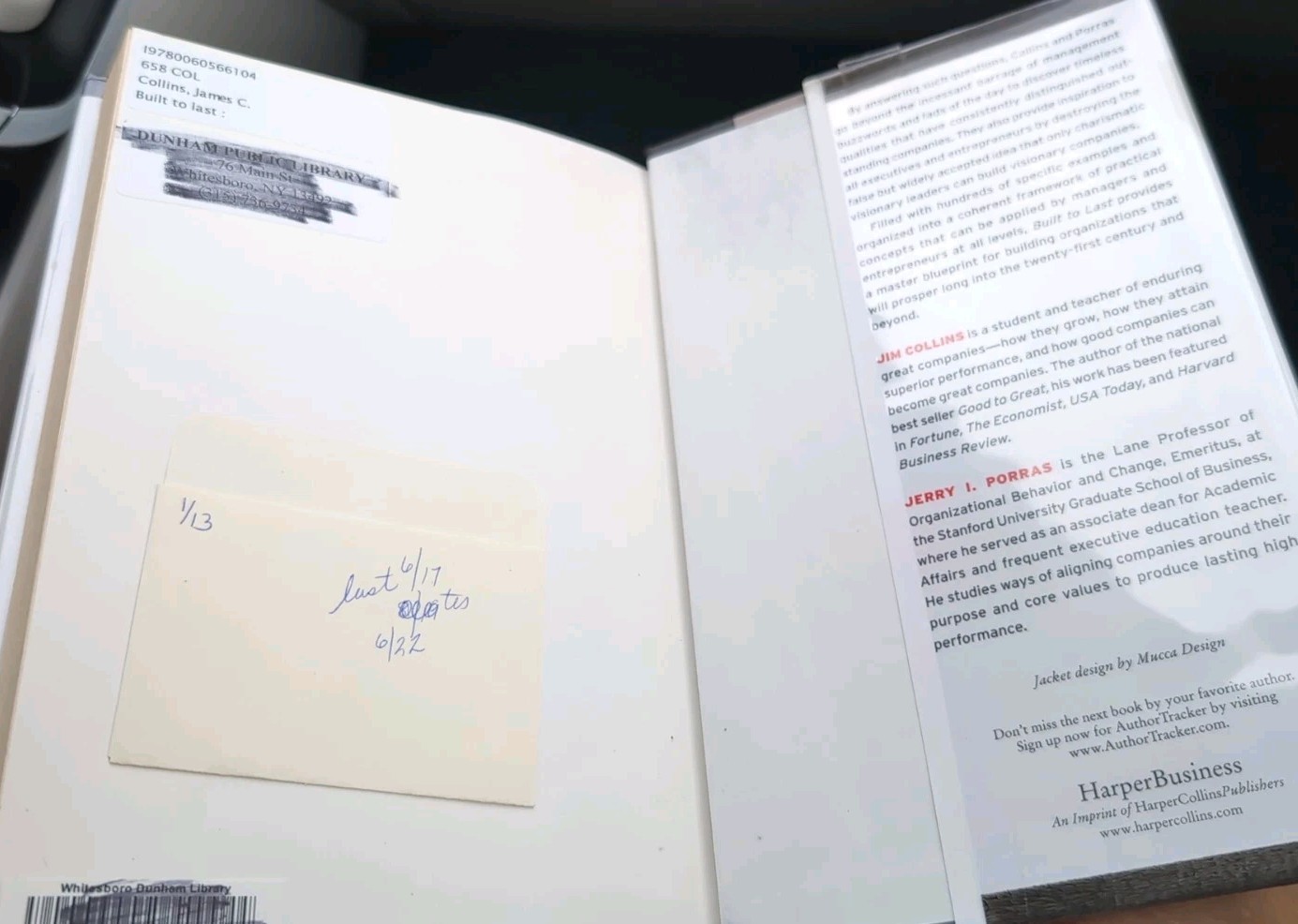 Built To Last SIGNED by Jim Collins & Jerry Porras /Hardcover Book 1994