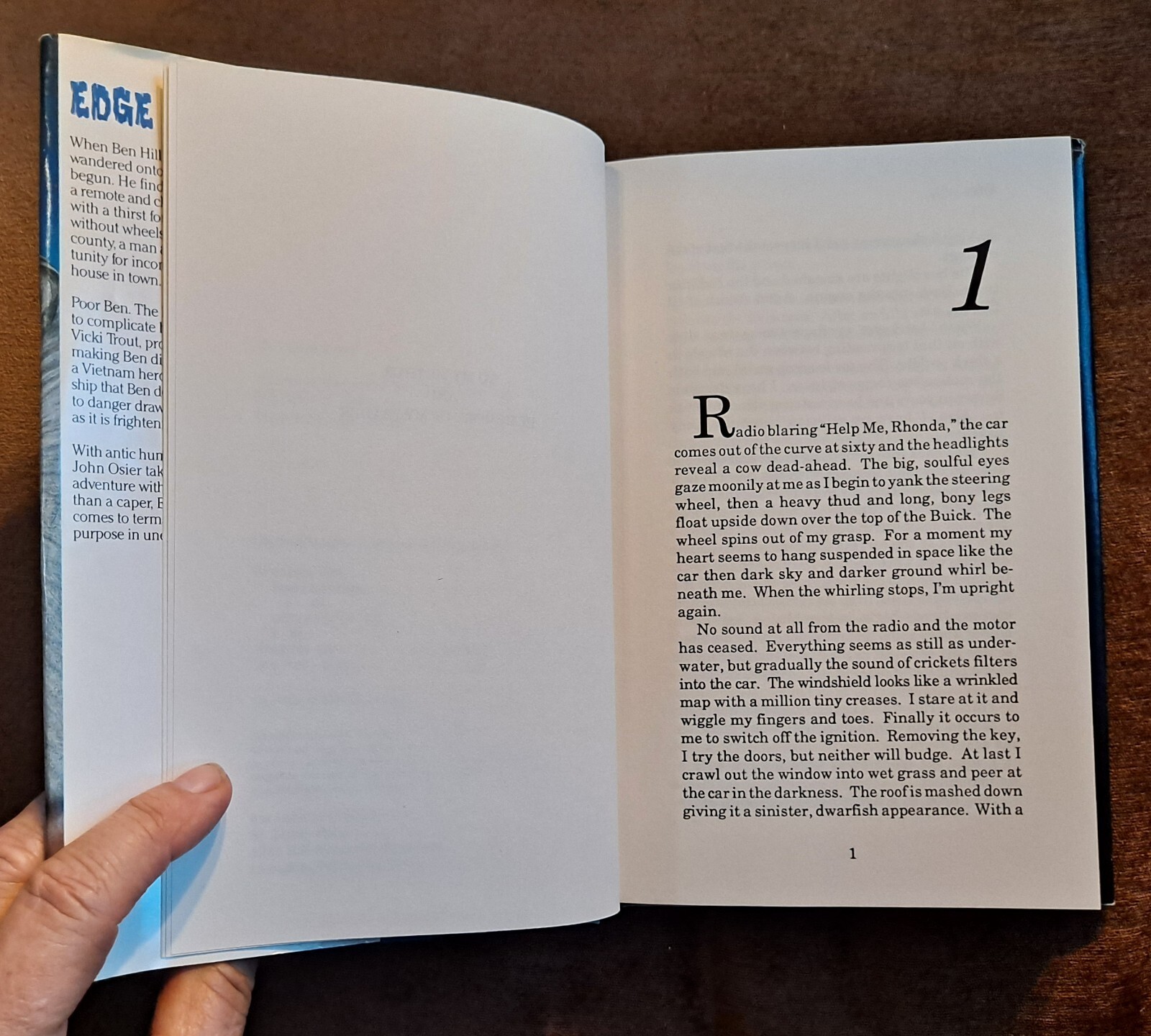 John OSIER ✍️SIGNED by Author✍️ Edge First Edition 1989 HCw/DJ Good Used Cond