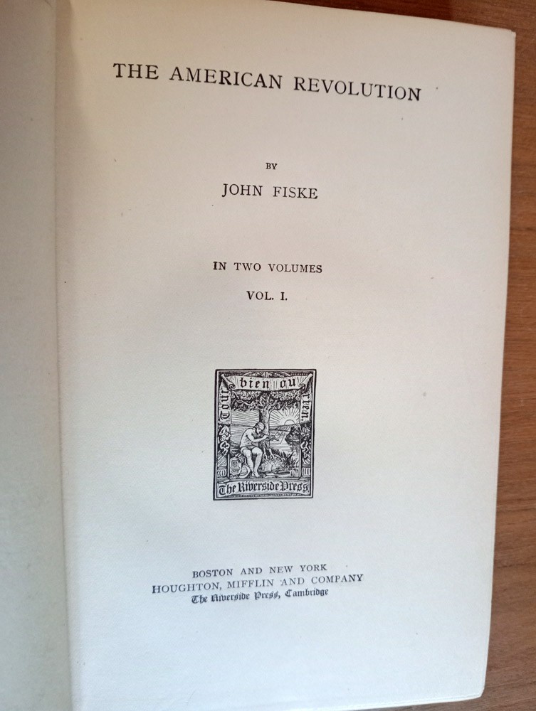 The American Revolution by John Fiske Rare Antique History Book Set 2 Vol 1891