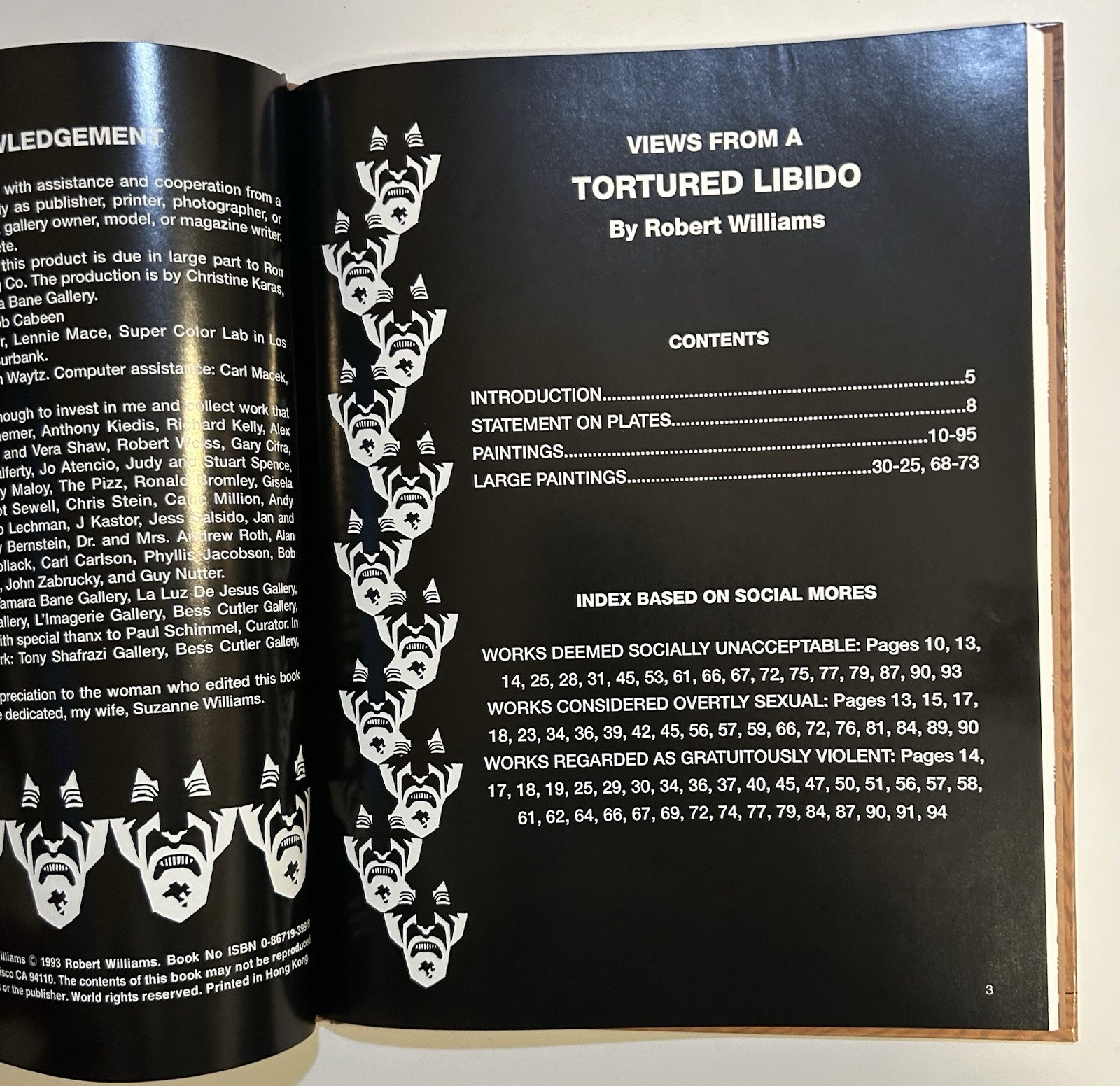 ROBERT WILLIAMS-VIEWS FROM A TORTURED LIBIDO, 1993, 1st, HC in Slipcase NM