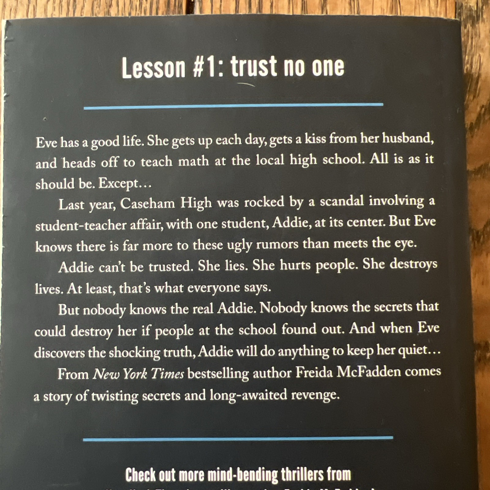 The Teacher – McFadden, Freida Paperback NYS Bear Selling Author