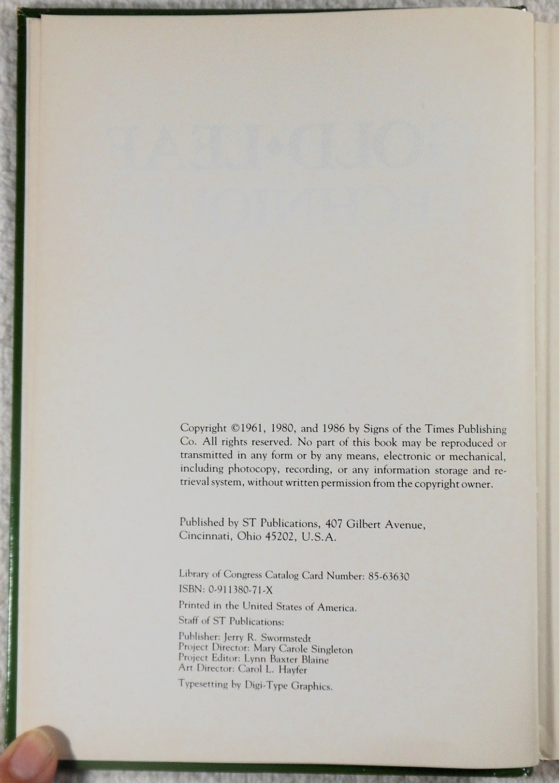 GOLD LEAF TECHNIQUES, 3rd Ed. – Raymond LeBlanc (1986 Hardcover)