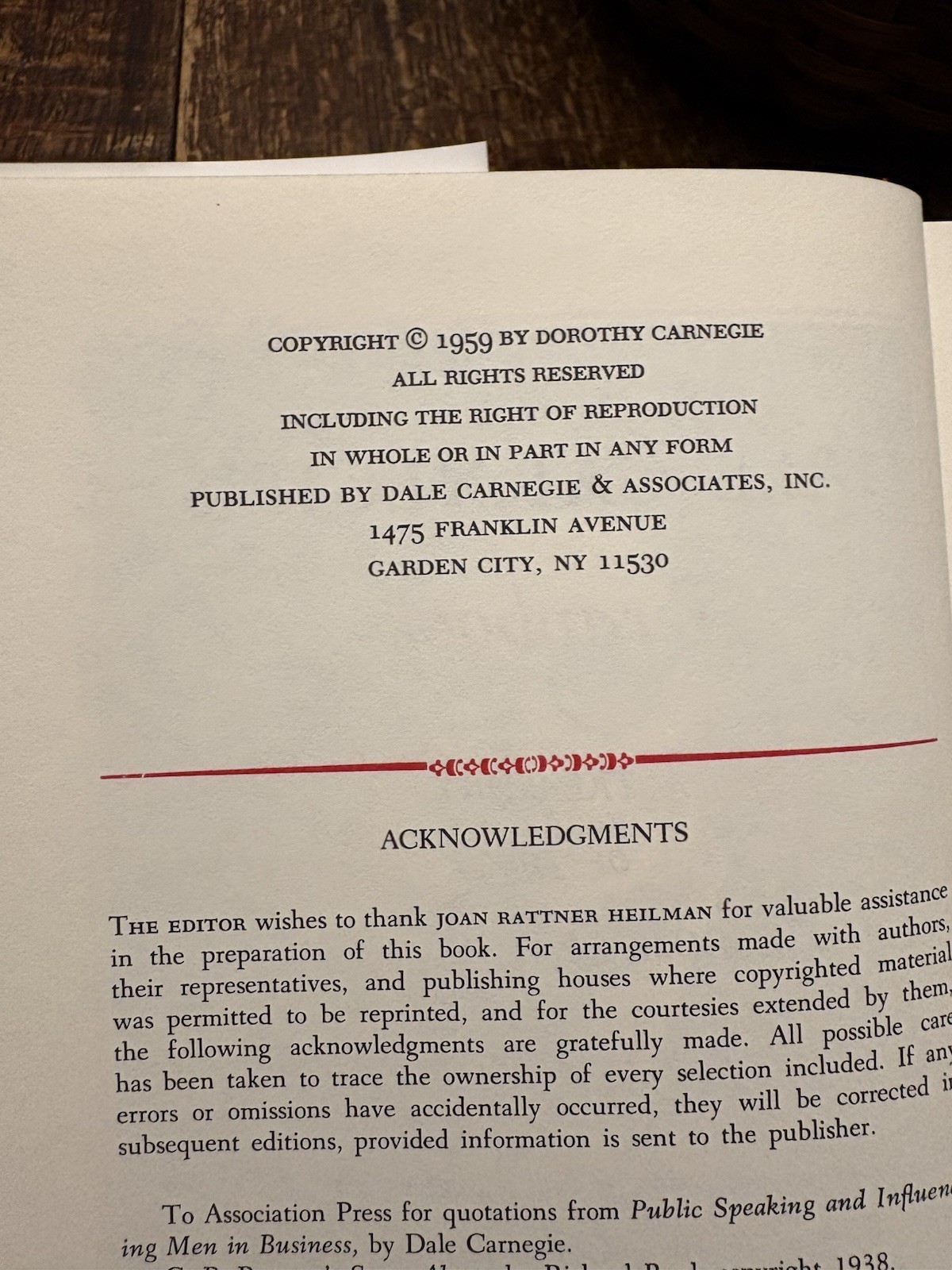 Dale Carnegie’s Scrapbook , Hardcover by Dale Carnegie: VeryGood