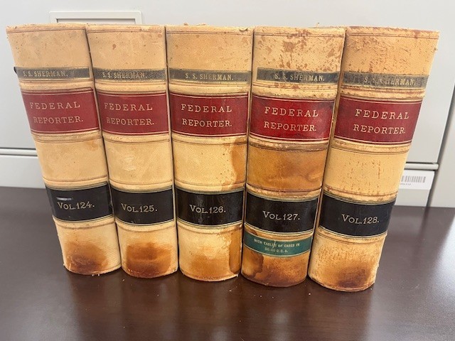 Lot of 5 Federal Reporter Antique Law Books 1900s Vols 124 125 126 127 128