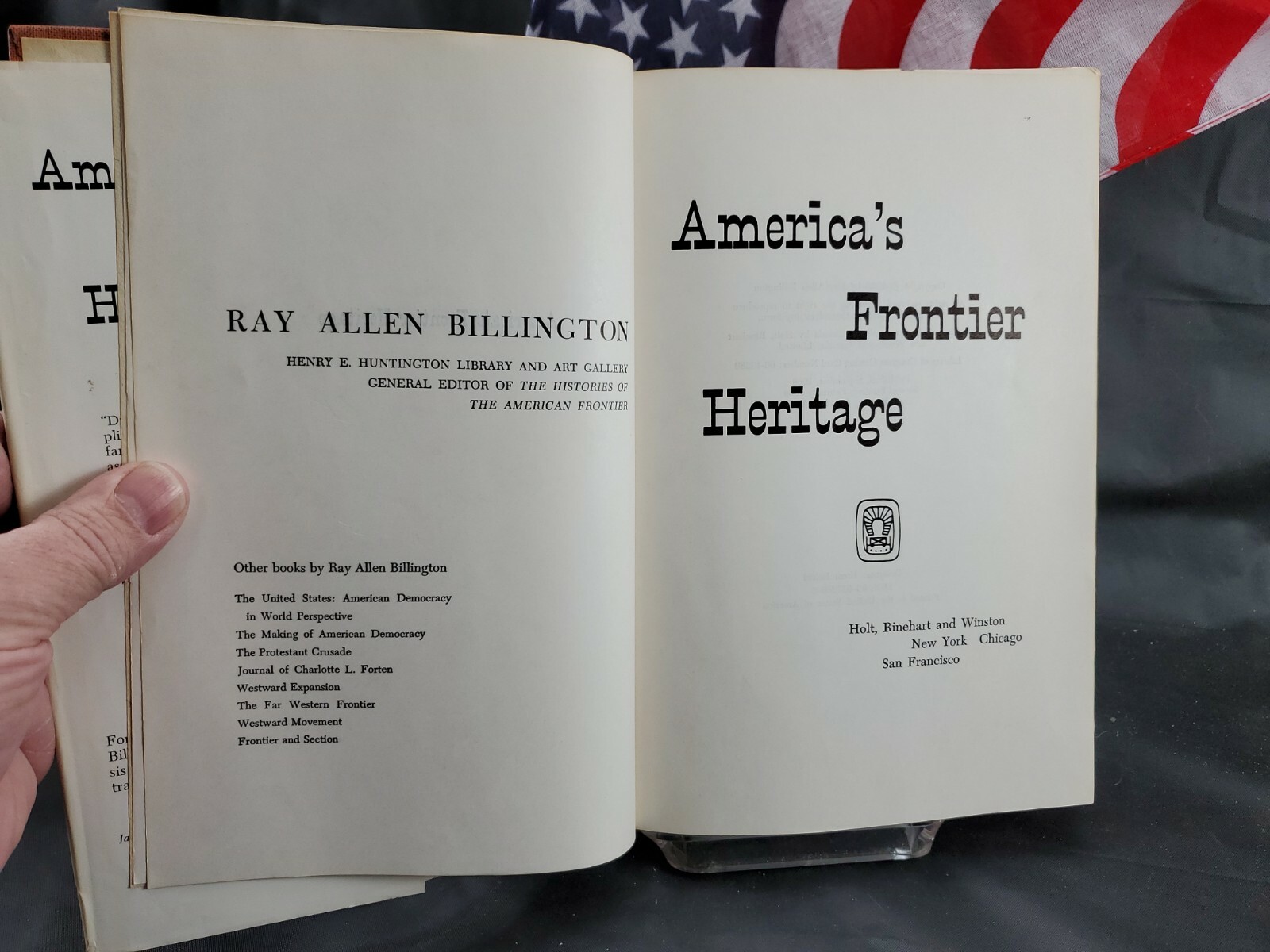 American Frontier Heritage by Ray Allen Billington 1966 Hardcover with Dust