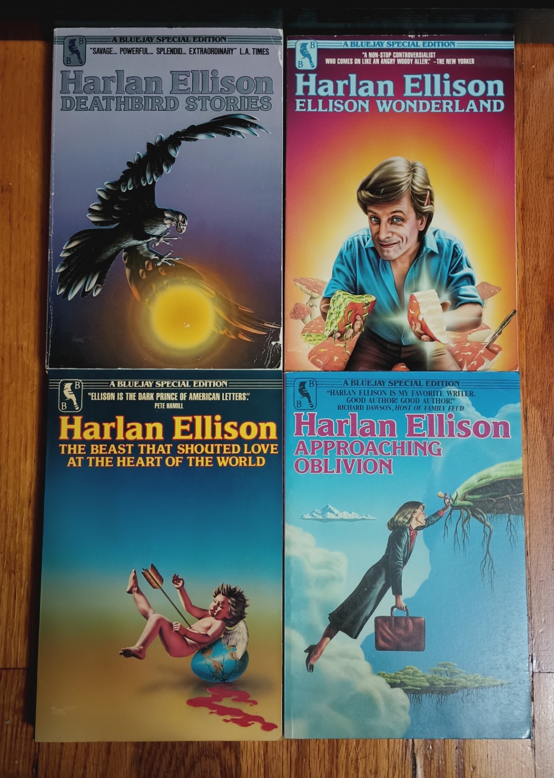 Lot of 4 Harlan Ellison Bluejay Vintage Paperback Science Fiction Fantasy Horror