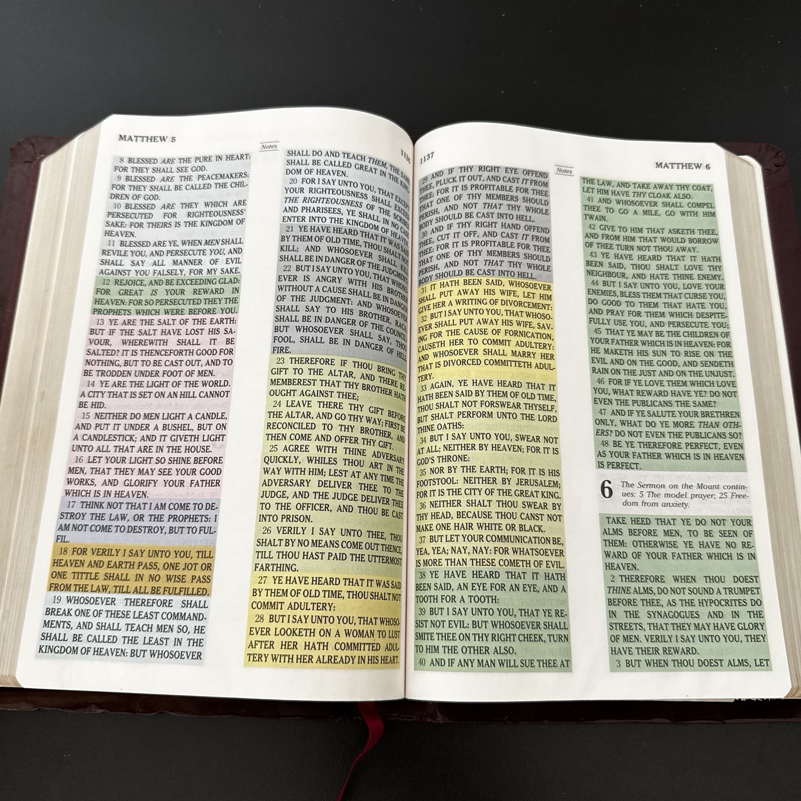 The Rainbow Study Bible, Bold Letter Edition – King James Version 1992 Burgundy
