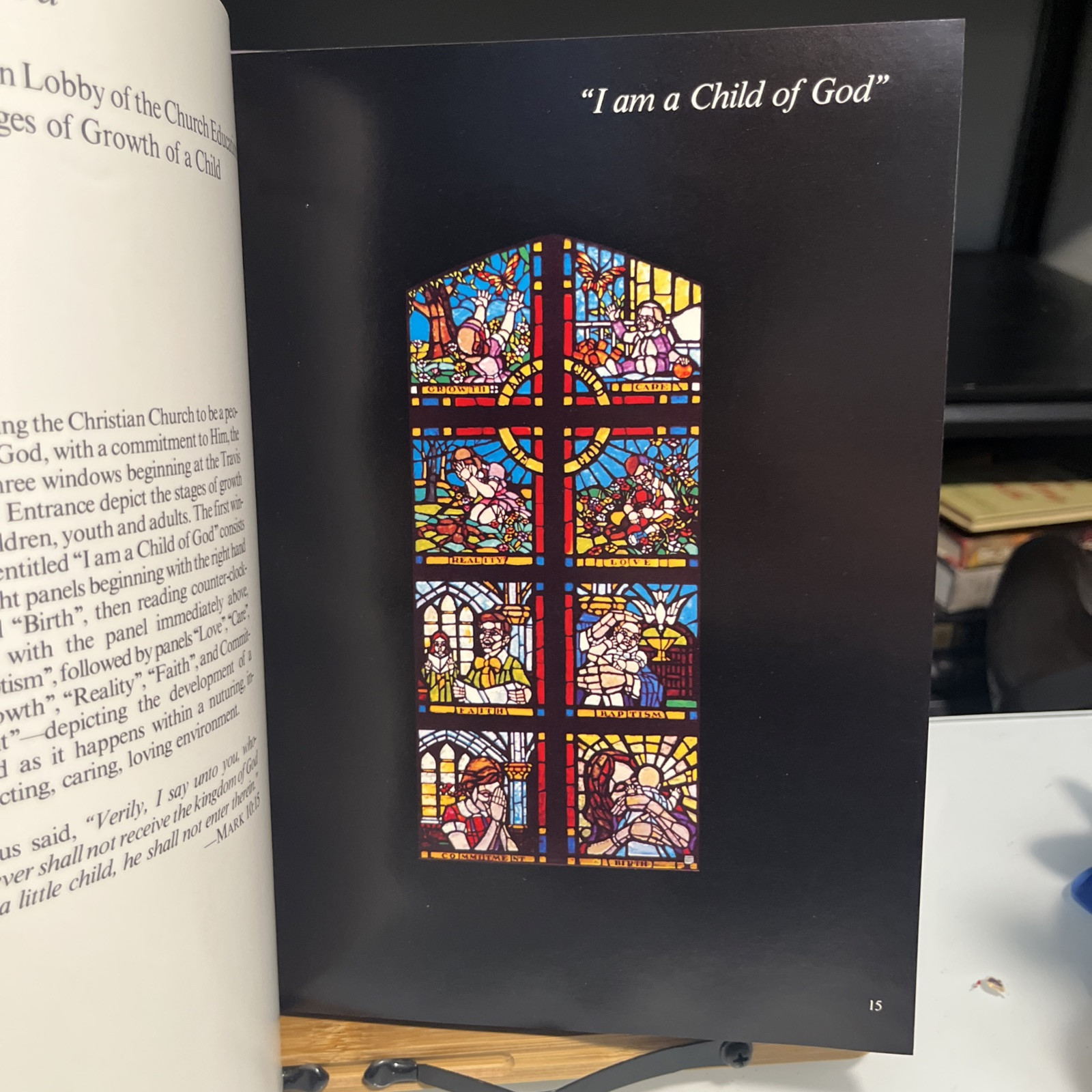 Window sharing God’s caring Edward Reichart, Signed By Charles L. Allen