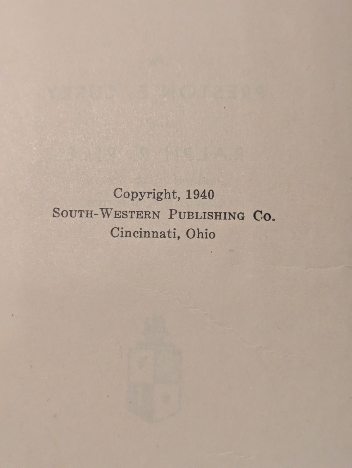 1940 Applied Business Arithmetic Curry & Rice School Textbook HC Fourth Edition