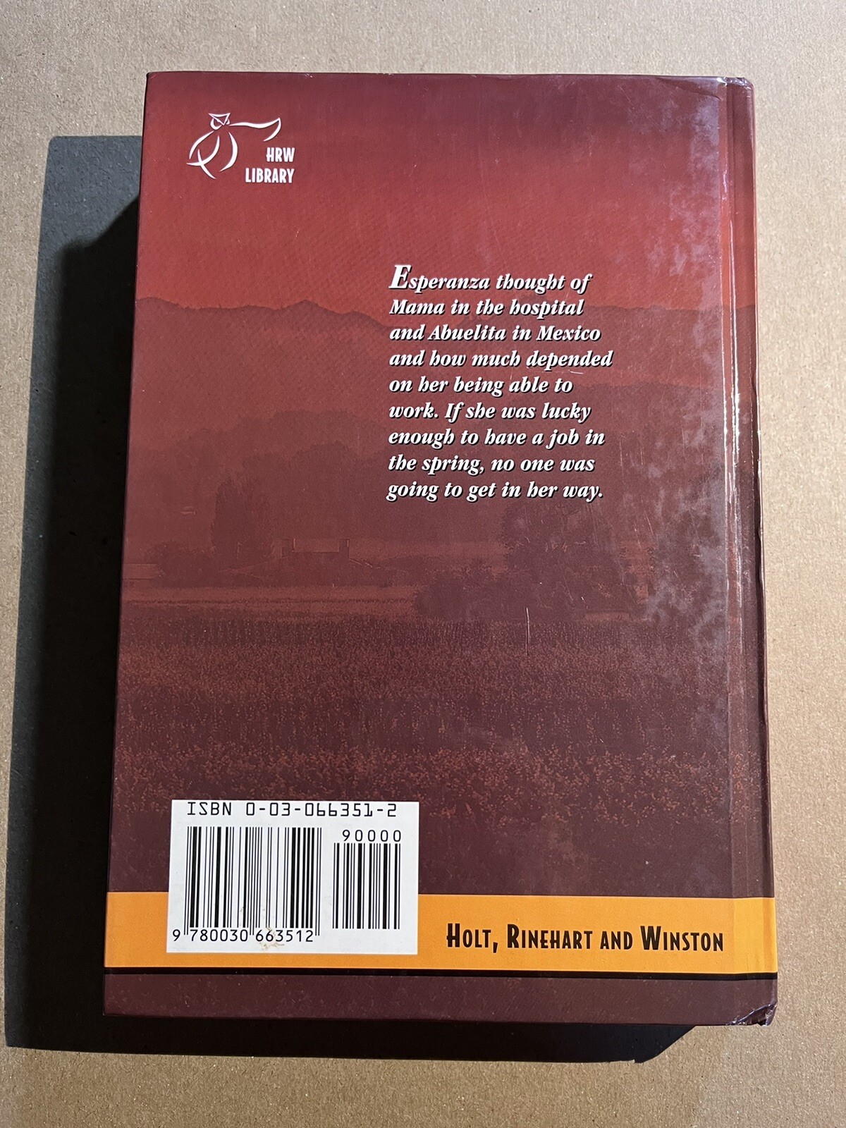 ESPERANZA RISING by Pam Munoz Ryan 2000 Library Binding hardcover
