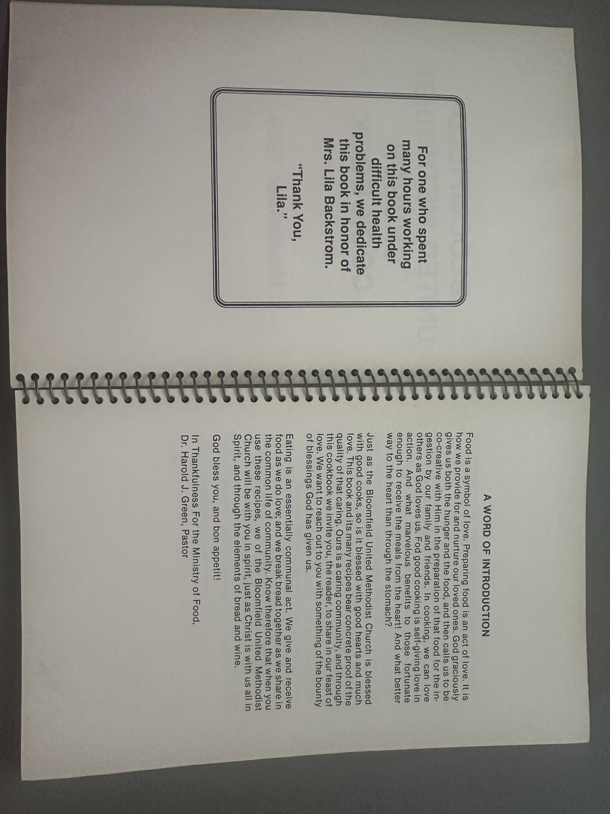 Vintage 1989 Bloomfield United Methodist Church Cookbook – Des Moines