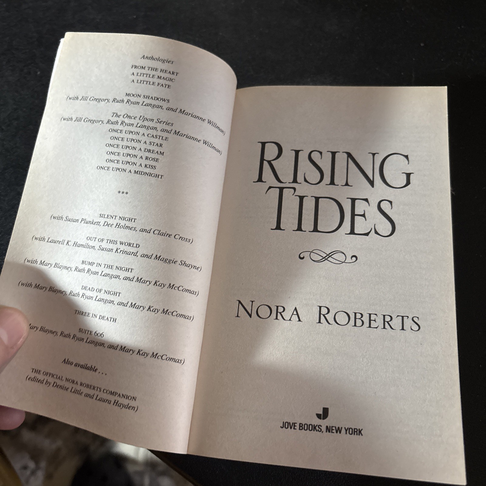 1998 “Rising Tides” Book by Nora Roberts – Used, 342 Pages, Paperback