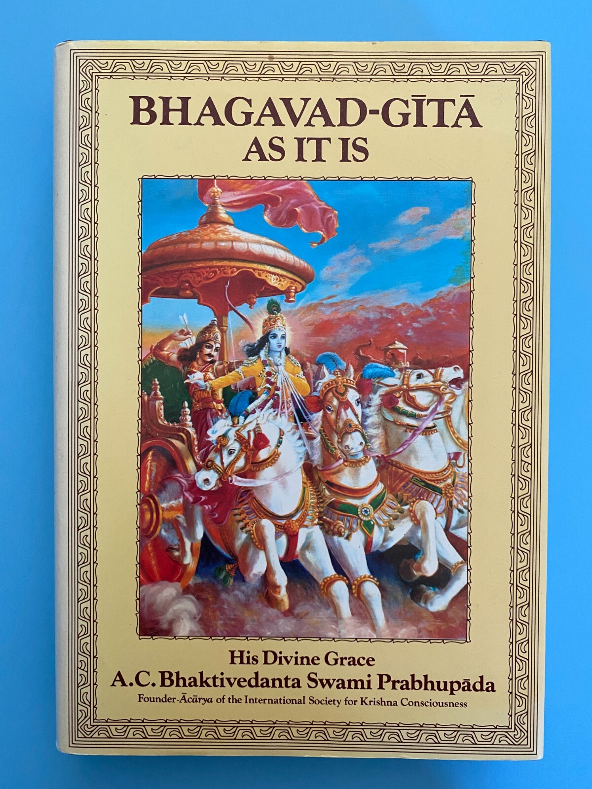 BHAGAVAD-GITA As It Is by A.C. Bhaktivedanta Swami (1975 1st Print HCDJ illustr)