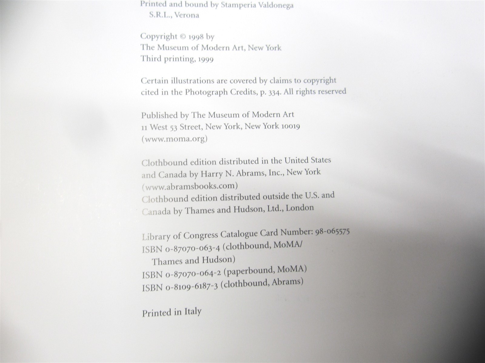 Aelksander Rodchenko The Museum of Modern Art Hardback – 1989