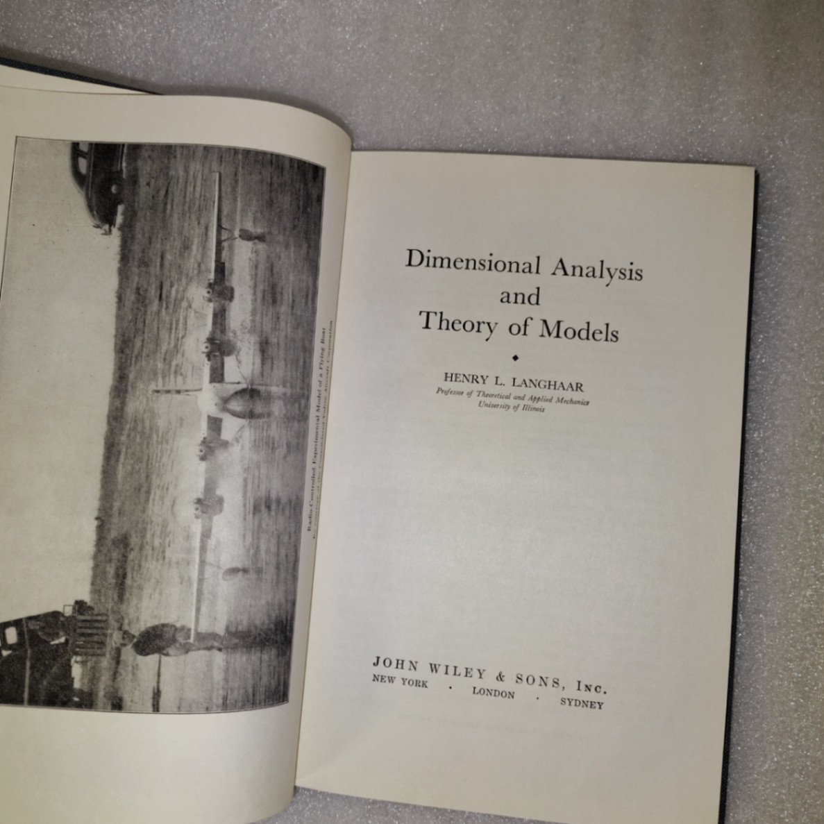 Dimensional Analysis & Theory of Models Langhaar 1951 Engineering John Wiley