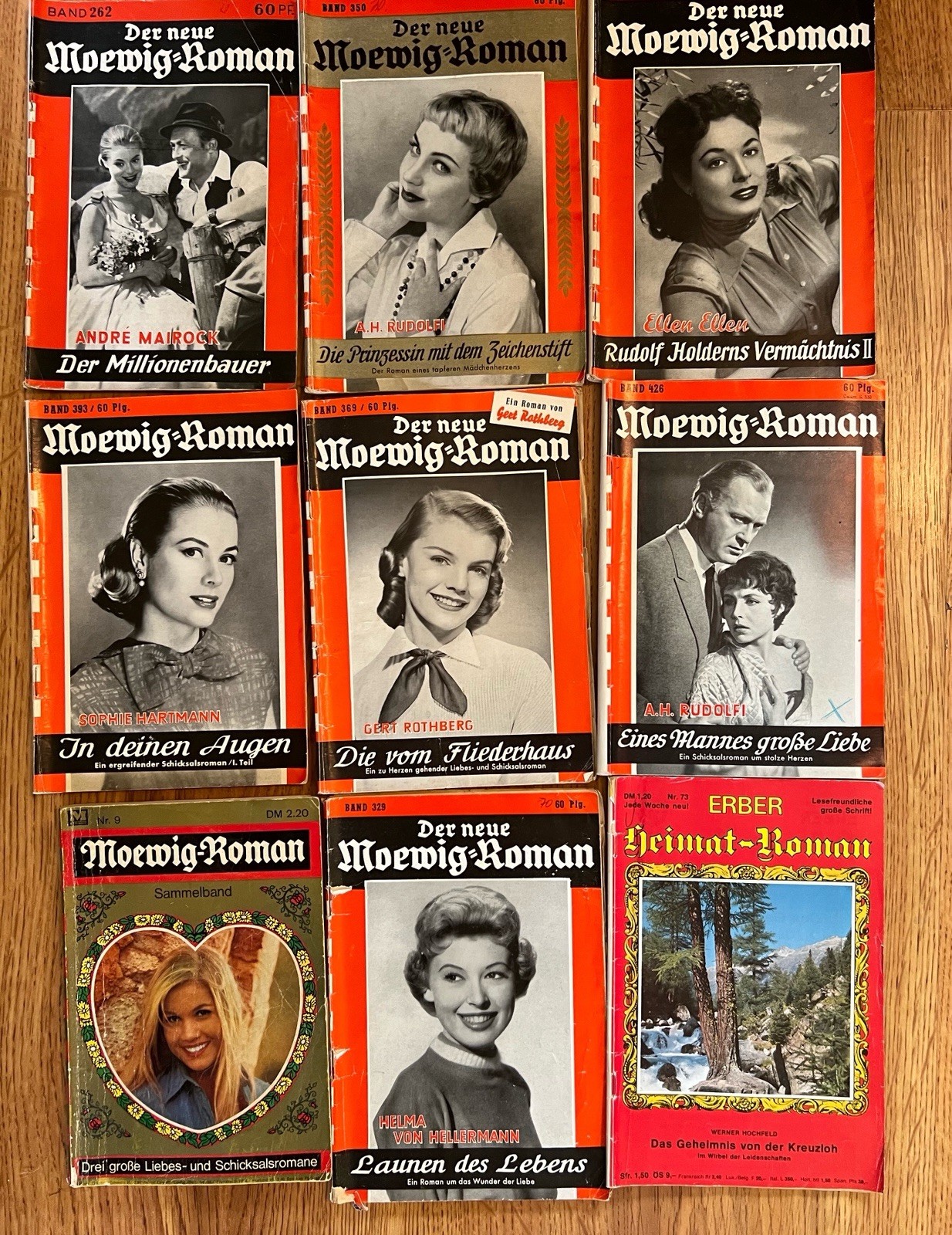 18 Vintage German Language Romance PB Novels Moewig & Gold-Roman-1 Digest