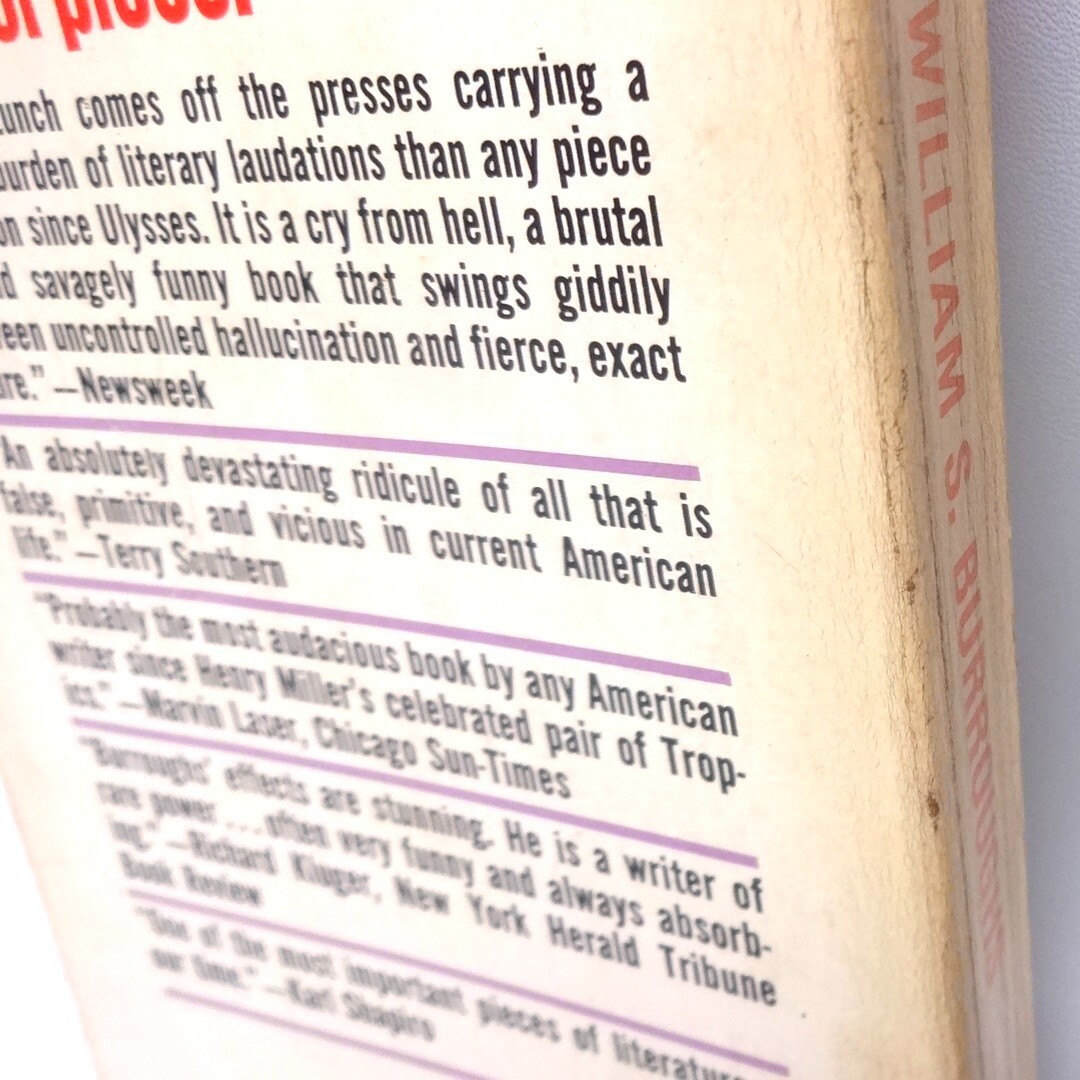 Naked Lunch William Burroughs 1966 1st Evergreen Black Cat Edition PB Vtg