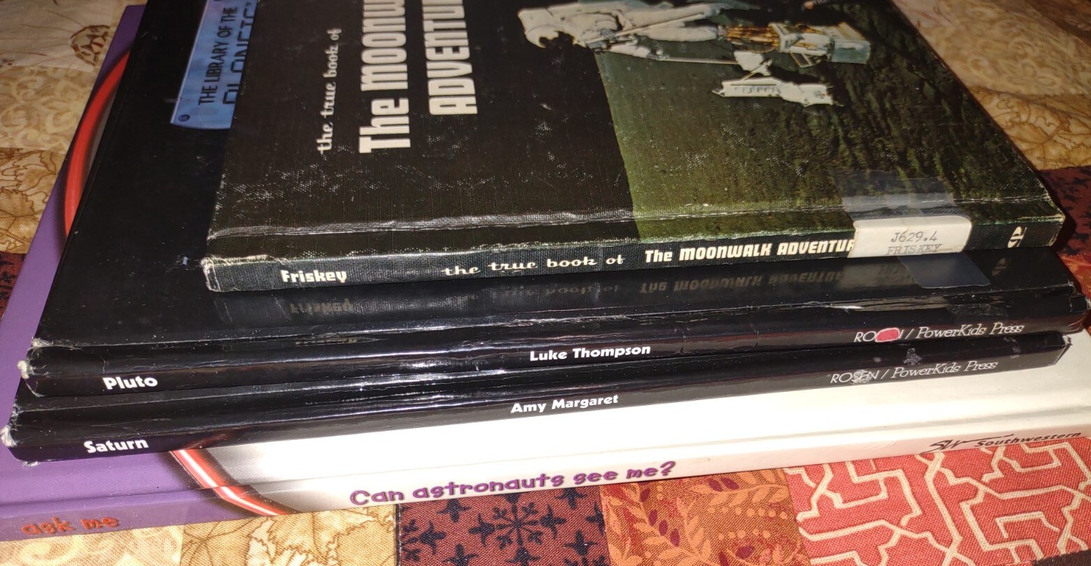 Book Lot- Educational -Moonwalk-Astronomy-Planets. Homeschool/Classroom/Summer