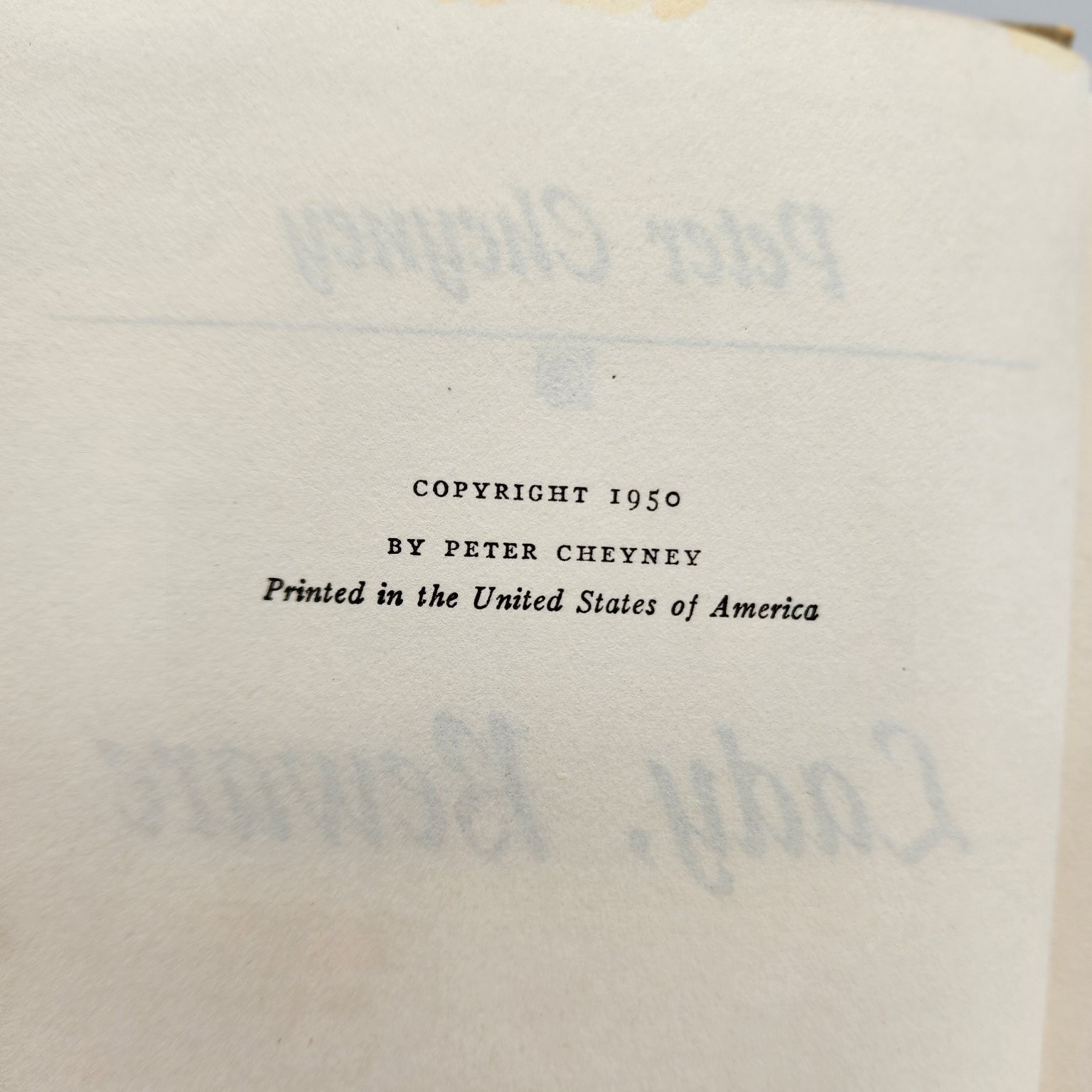 Lady, Beware Peter Cheyney 1950 First Edition Hardcover Crime Thriller Dodd Mead