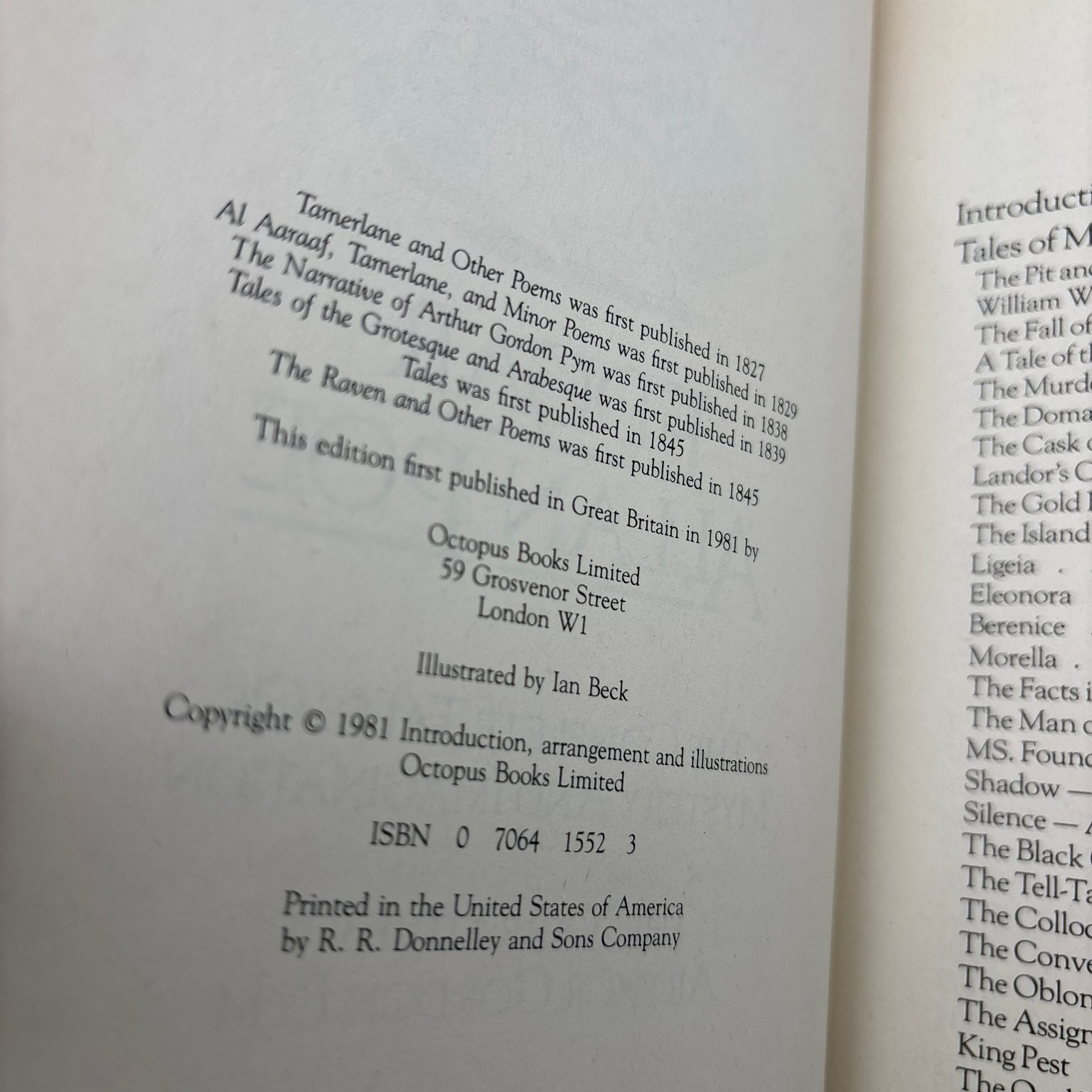 Edgar Allan Poe Complete Tales Mystery Imagination Raven Poems Octopus 1981