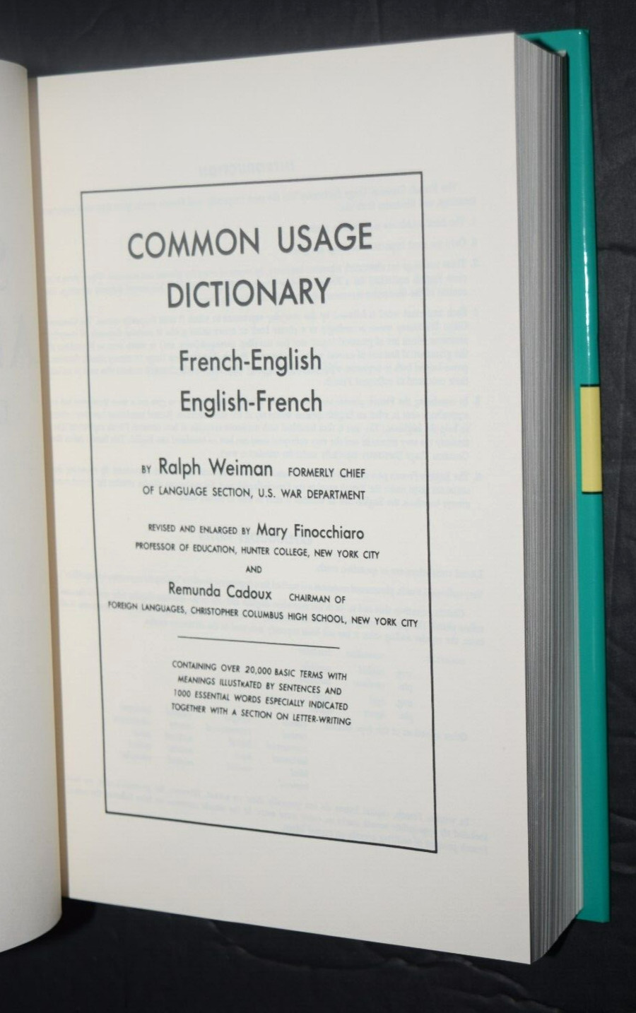 “SEVEN LANGUAGE DICTIONARY,” Hard Cover Book, 828 Pages, Like-New (c) 1978