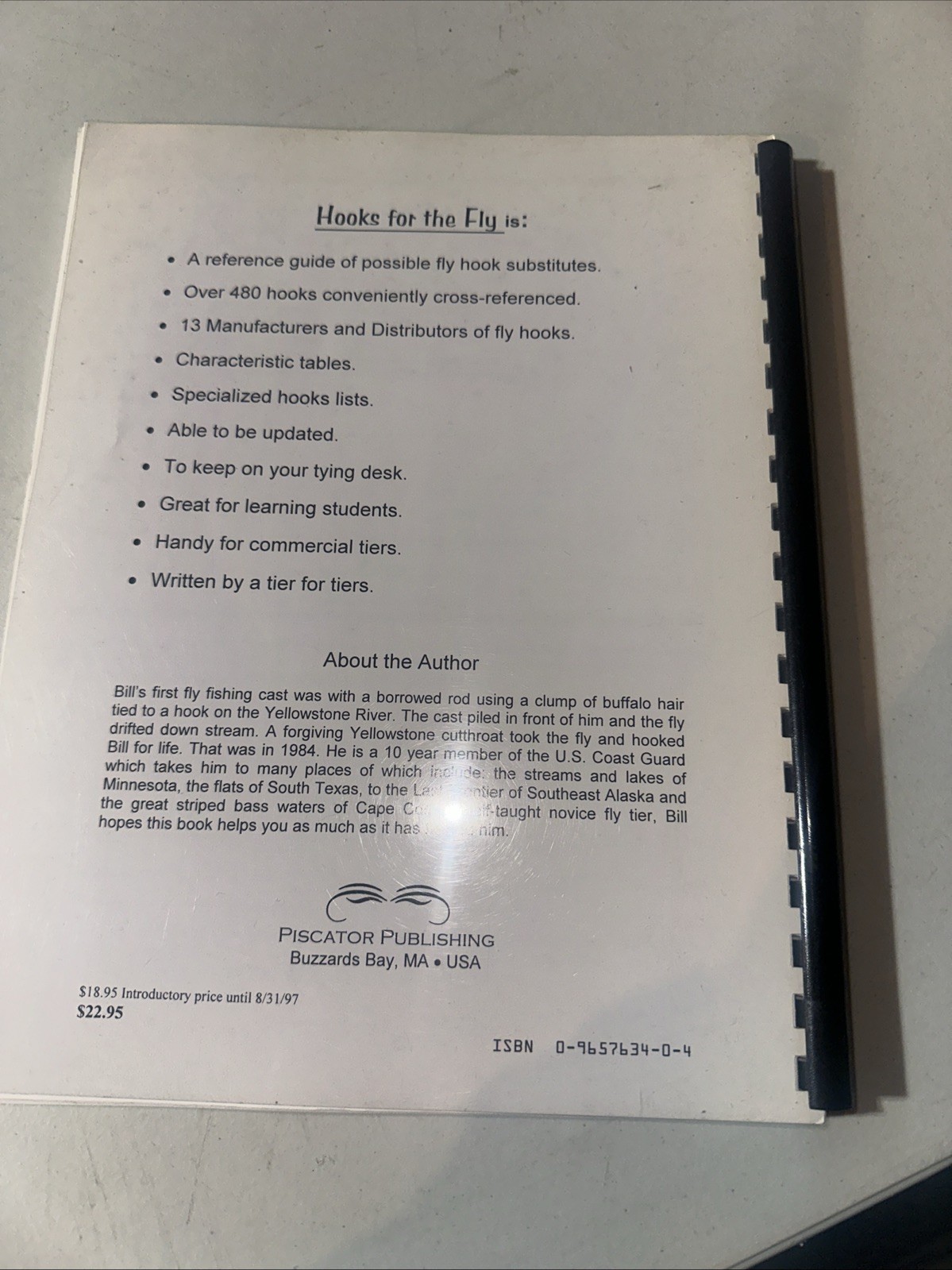 Hooks For The Fly: A Tier’s Reference Guide By Bill Schmidt 1997 Fly Tying