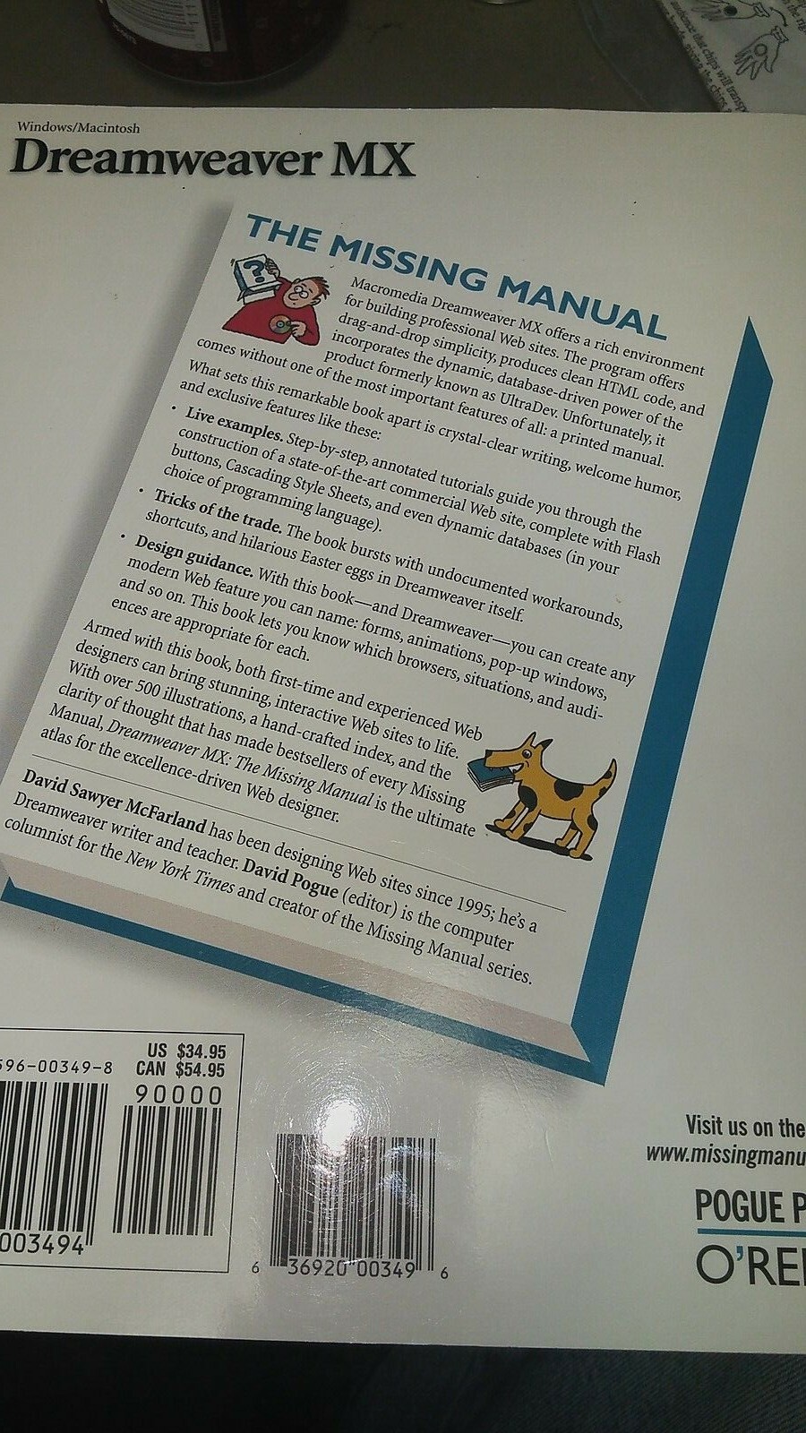 Dreamweaver MX The Missing Manual Poque Press David Sawyer McFarland